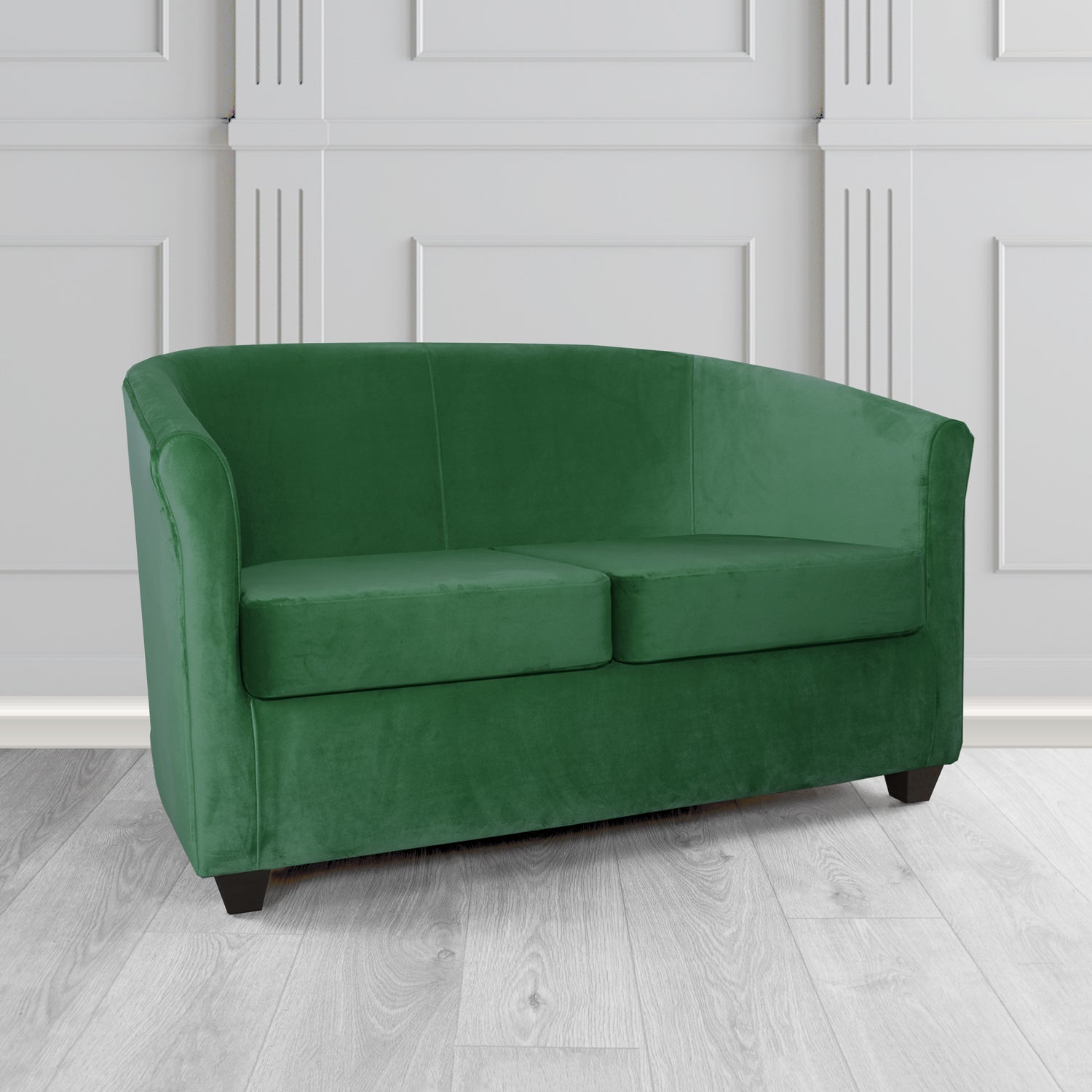Cannes 2 Seater Tub Sofa in Sekers Fabrics Varna Columbia Crib 5 Velvet Fabric