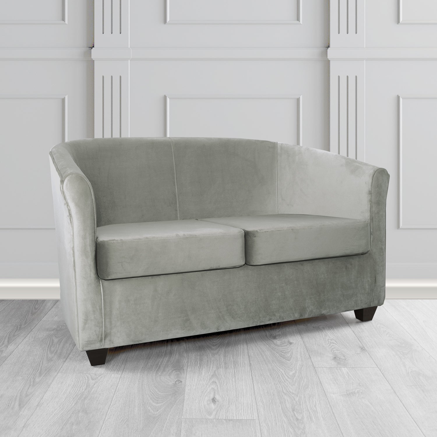 Cannes 2 Seater Tub Sofa in Sekers Fabrics Varna Columbia Crib 5 Velvet Fabric