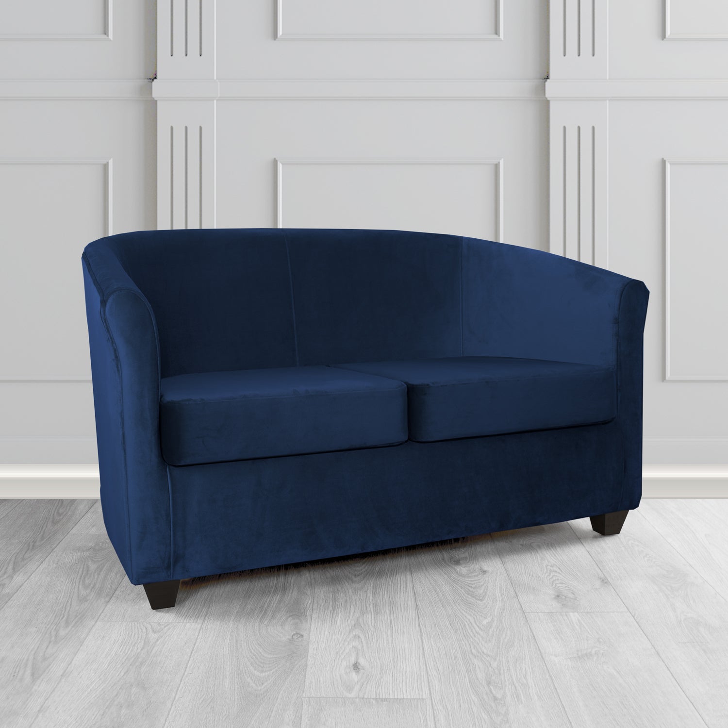 Cannes 2 Seater Tub Sofa in Sekers Fabrics Varna Columbia Crib 5 Velvet Fabric
