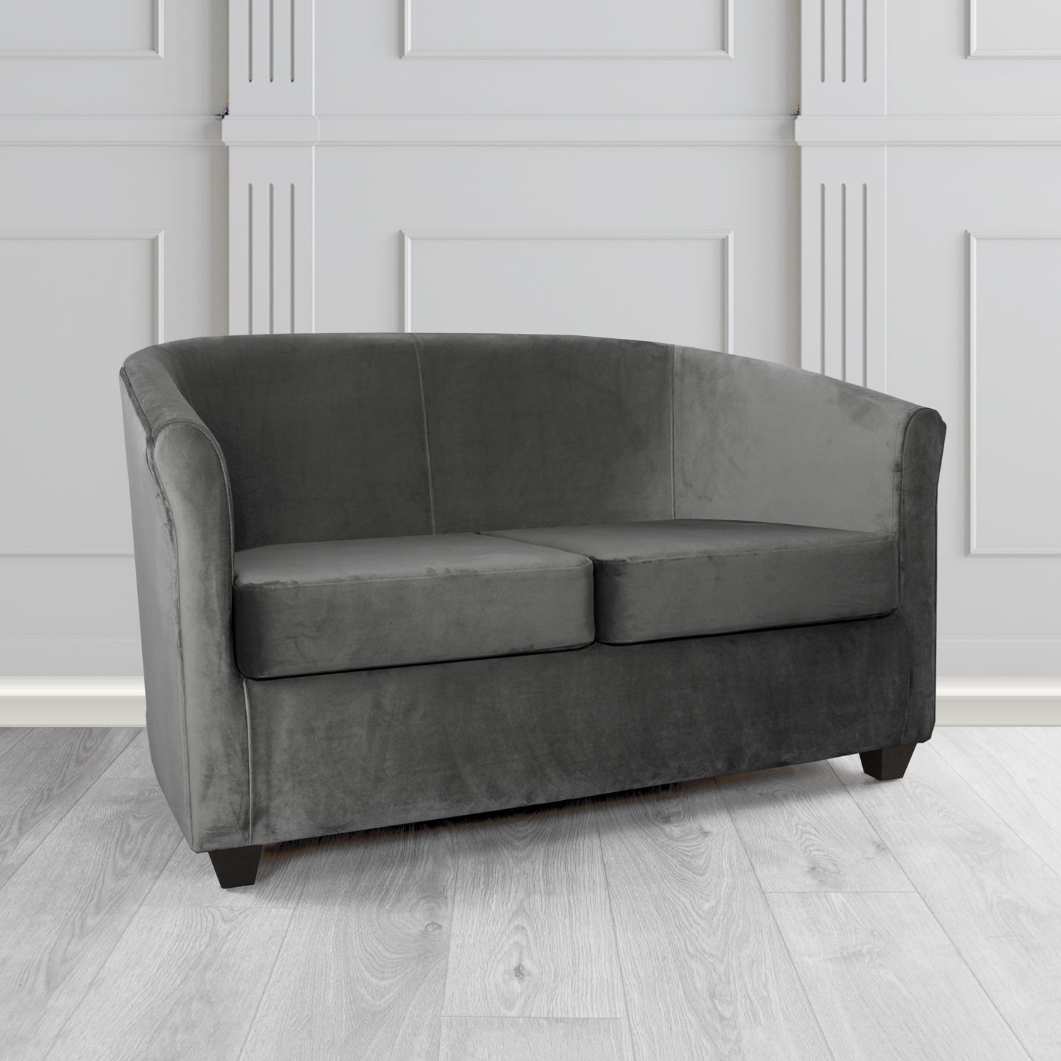 Cannes 2 Seater Tub Sofa in Sekers Fabrics Varna Columbia Crib 5 Velvet Fabric