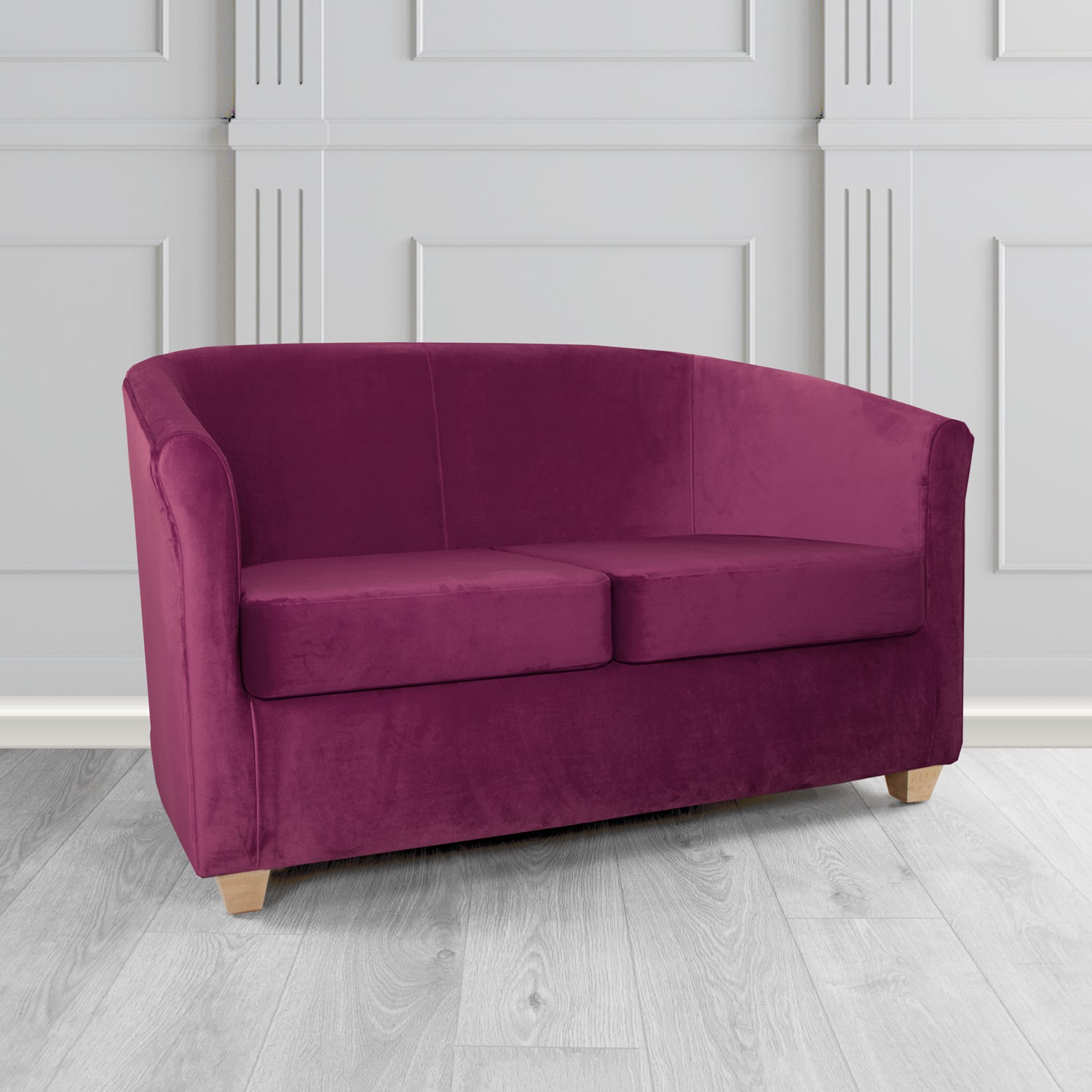 Cannes 2 Seater Tub Sofa in Tubz Monaco Plush Velvet Fabric