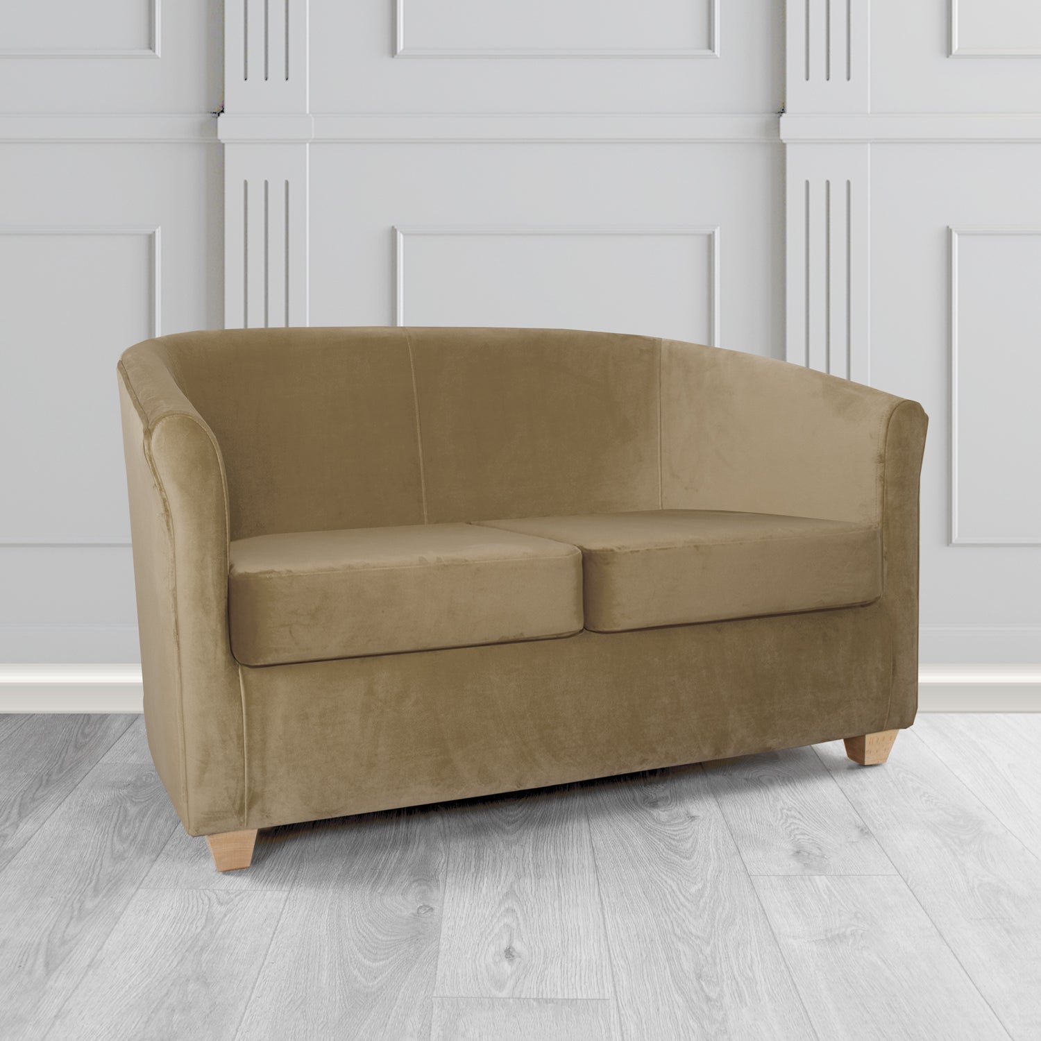 Cannes 2 Seater Tub Sofa in Tubz Monaco Plush Velvet Fabric