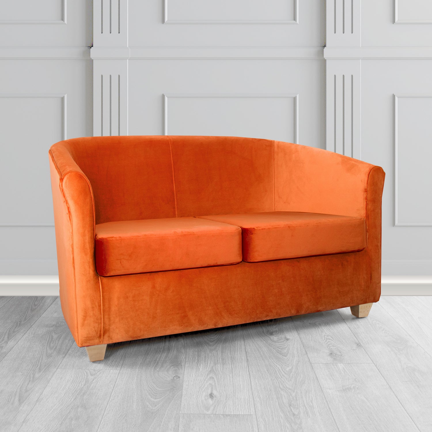 Cannes 2 Seater Tub Sofa in Tubz Monaco Plush Velvet Fabric