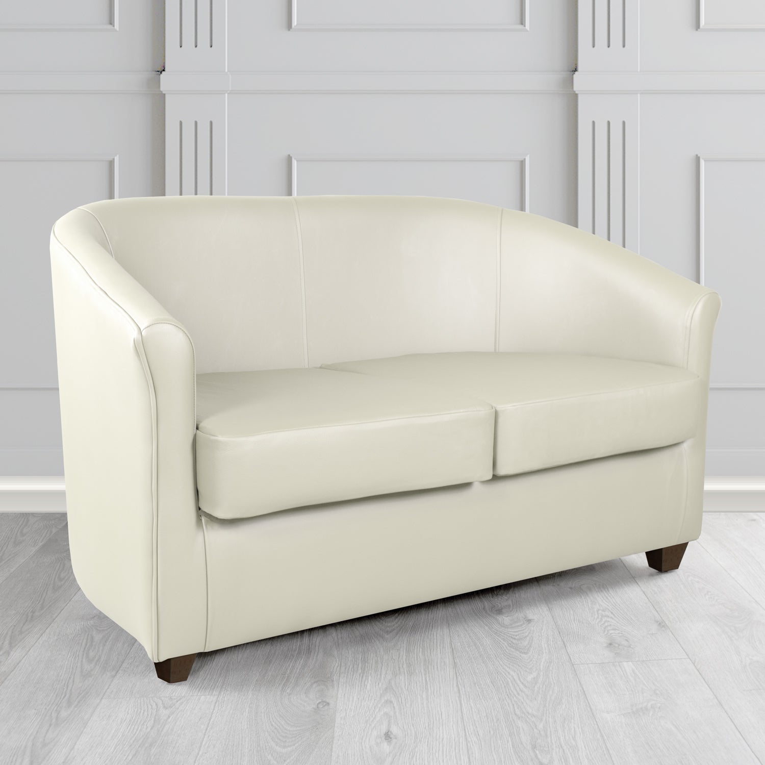 Cannes 2 Seater Tub Sofa in Crest Leather Shelly Crib 5 Genuine Leather