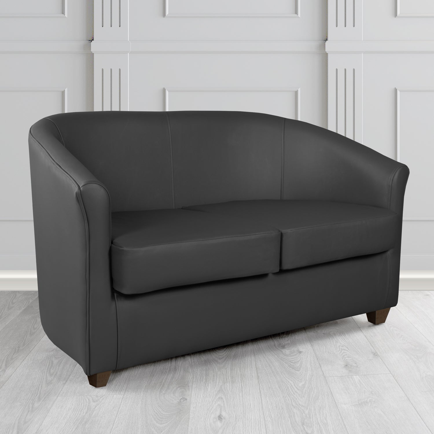 Cannes 2 Seater Tub Sofa in Crest Leather Shelly Crib 5 Genuine Leather