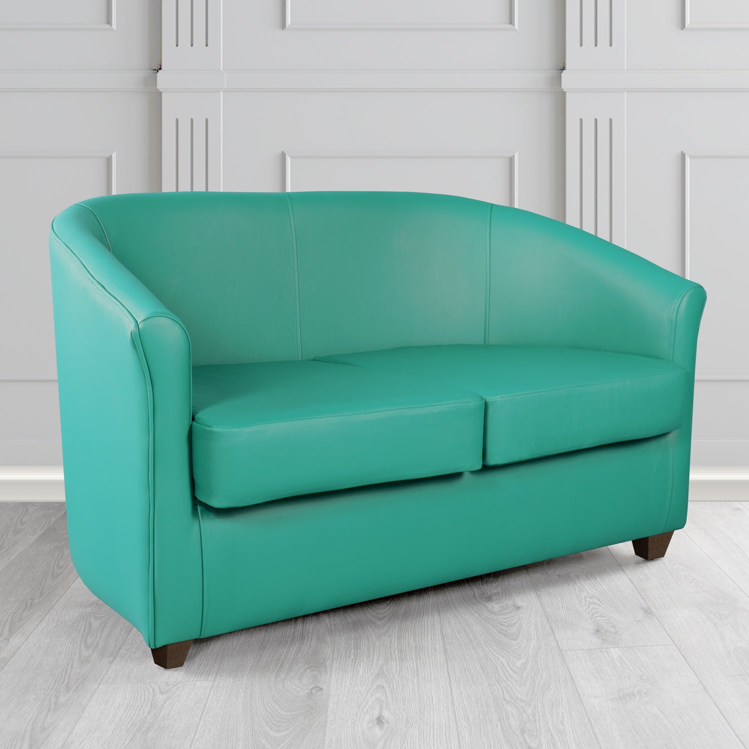 Cannes 2 Seater Tub Sofa in Crest Leather Shelly Crib 5 Genuine Leather