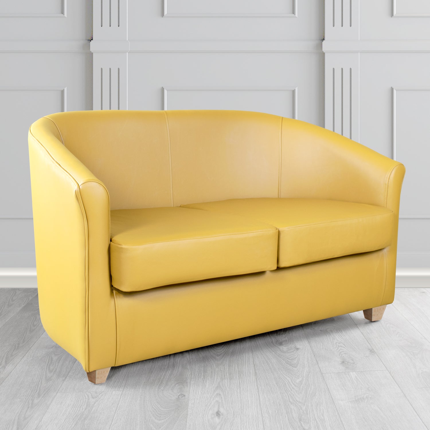 Cannes 2 Seater Tub Sofa in Crest Leather Shelly Crib 5 Genuine Leather