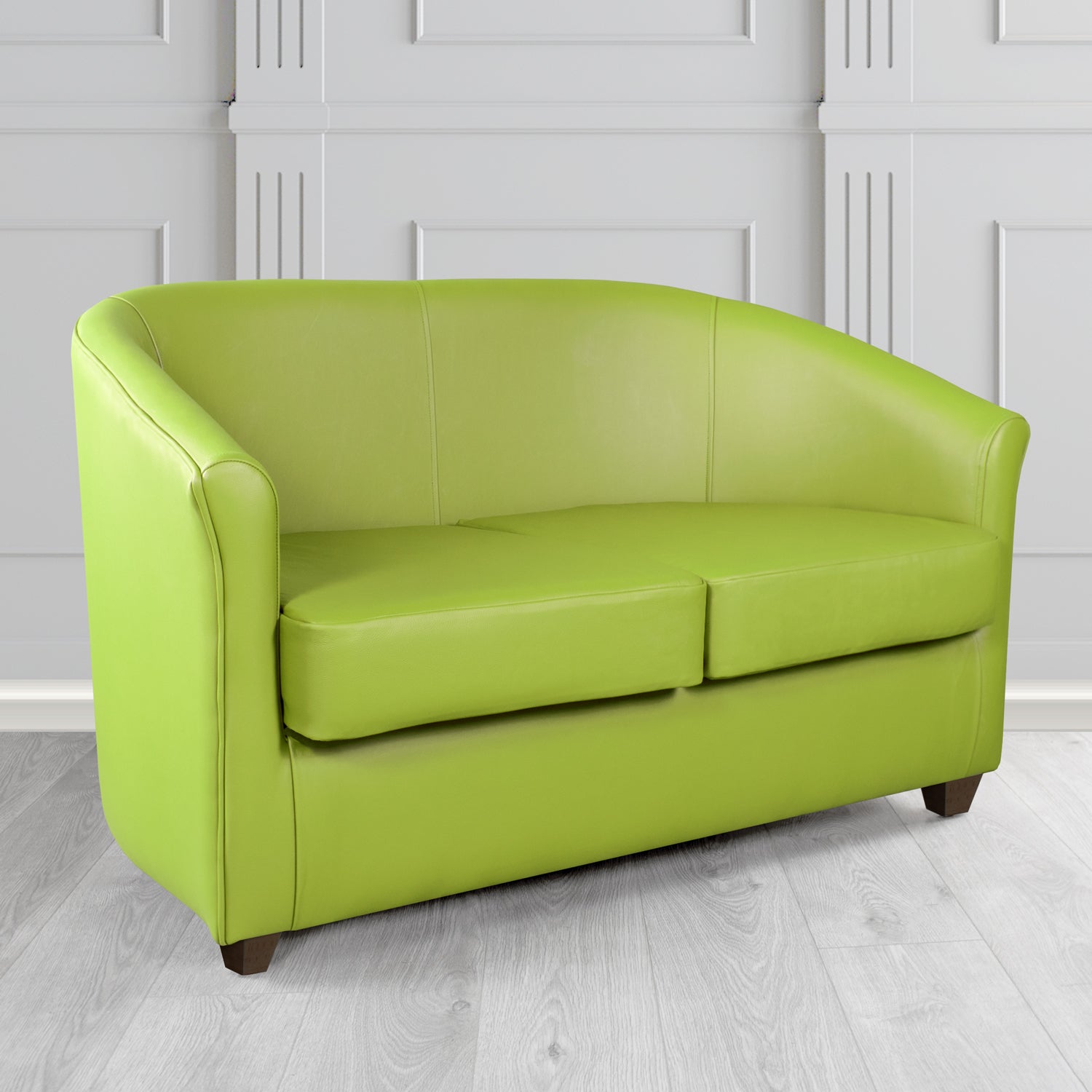 Cannes 2 Seater Tub Sofa in Crest Leather Shelly Crib 5 Genuine Leather