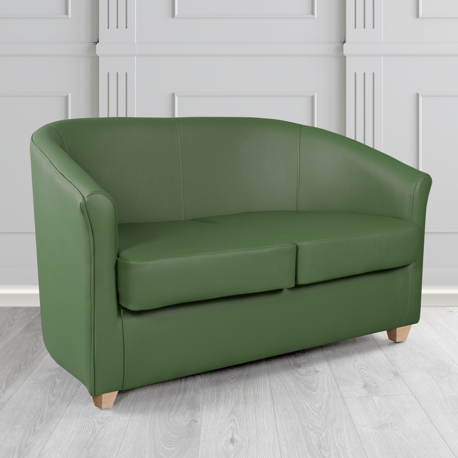 Cannes 2 Seater Tub Sofa in Crest Leather Shelly Crib 5 Genuine Leather