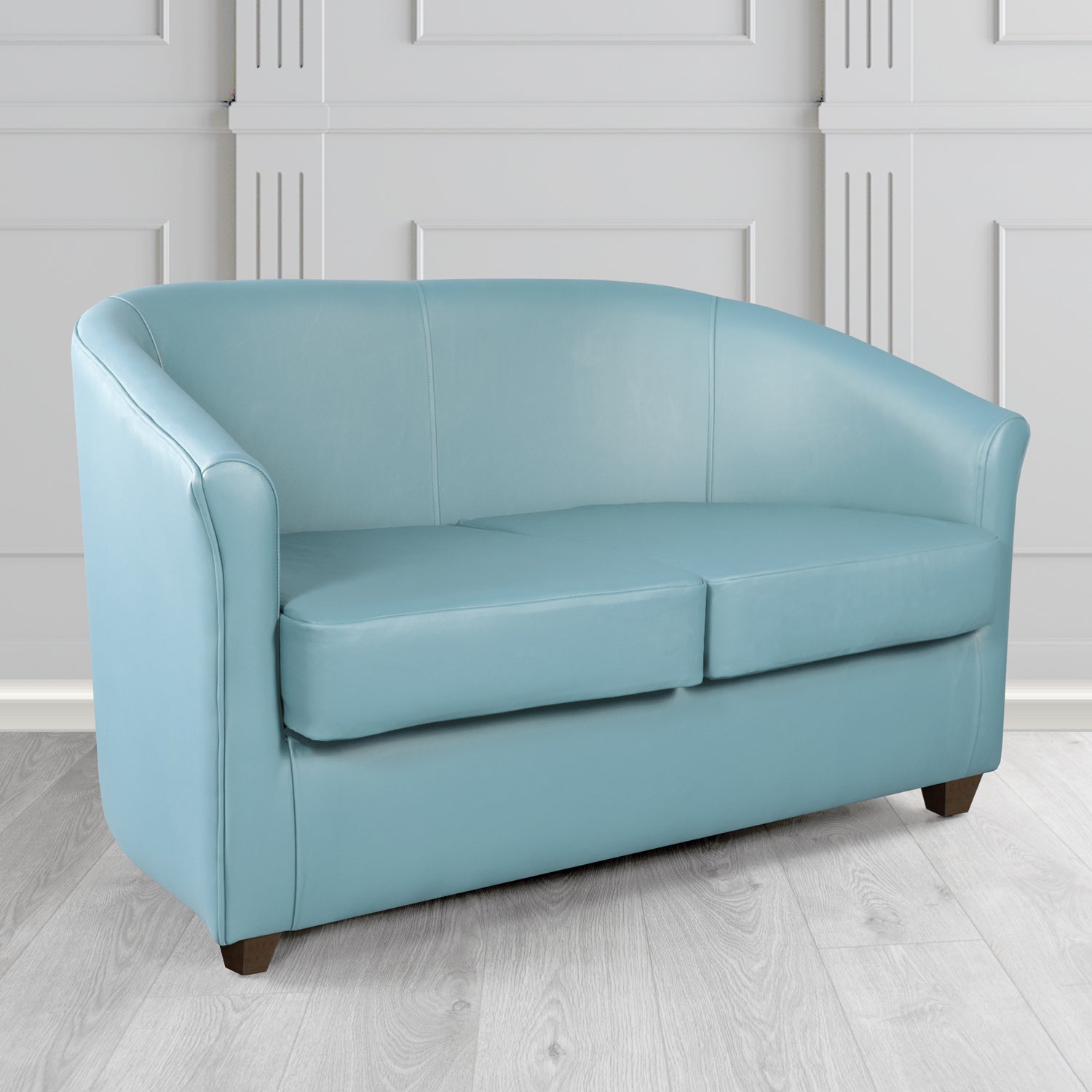 Cannes 2 Seater Tub Sofa in Crest Leather Shelly Crib 5 Genuine Leather