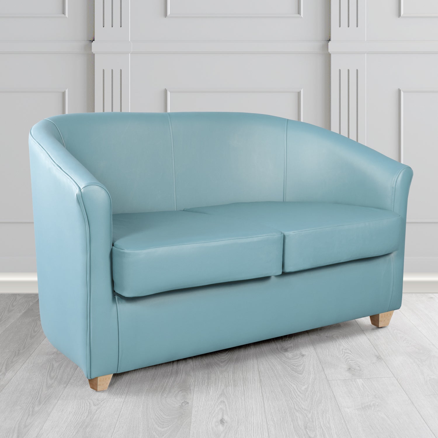 Cannes 2 Seater Tub Sofa in Crest Leather Shelly Crib 5 Genuine Leather