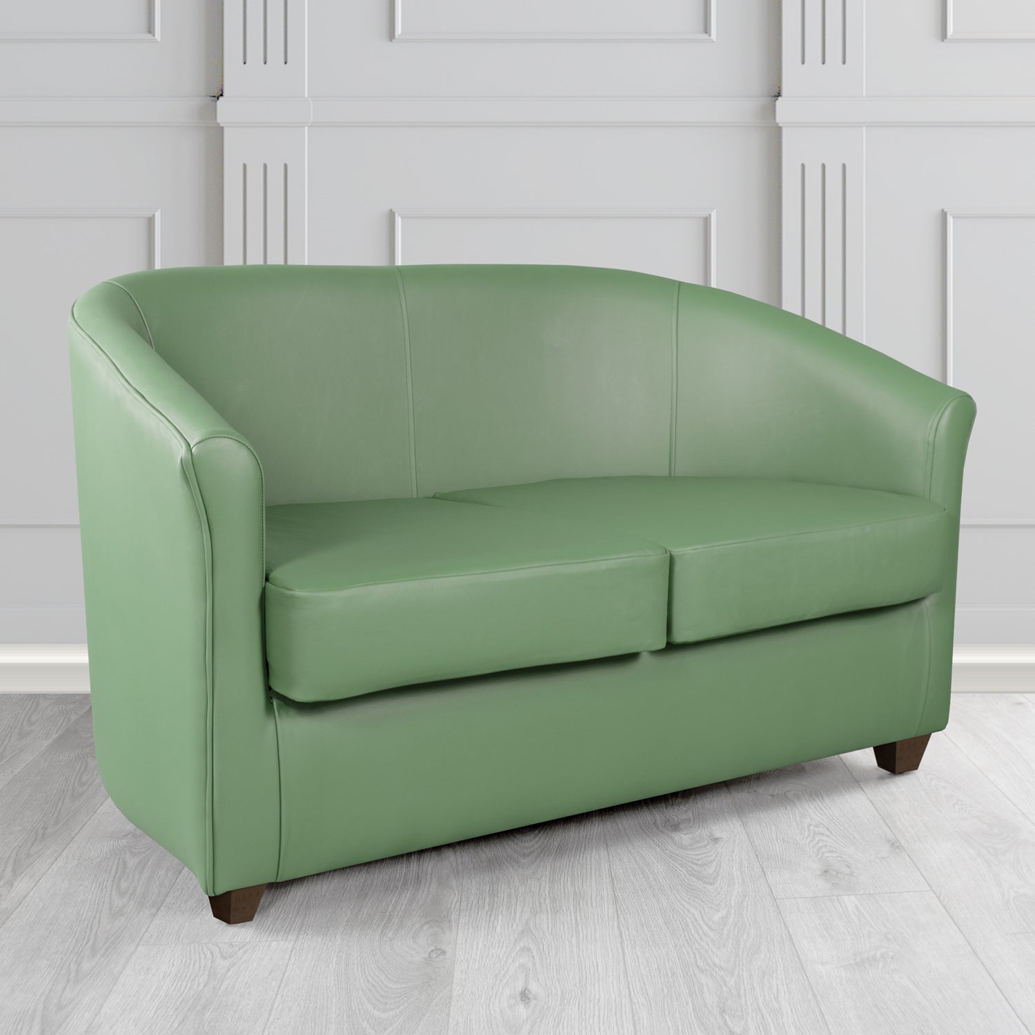 Cannes 2 Seater Tub Sofa in Crest Leather Shelly Crib 5 Genuine Leather