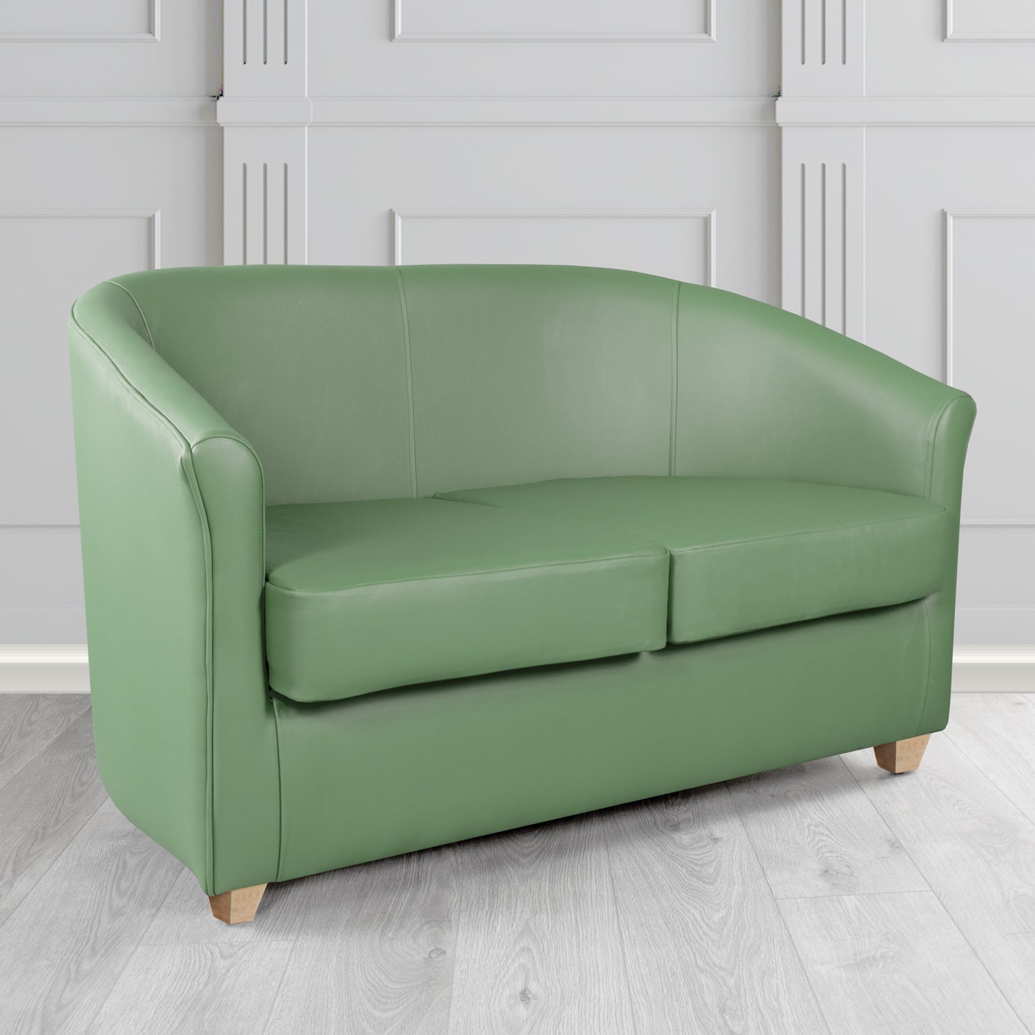 Cannes 2 Seater Tub Sofa in Crest Leather Shelly Crib 5 Genuine Leather
