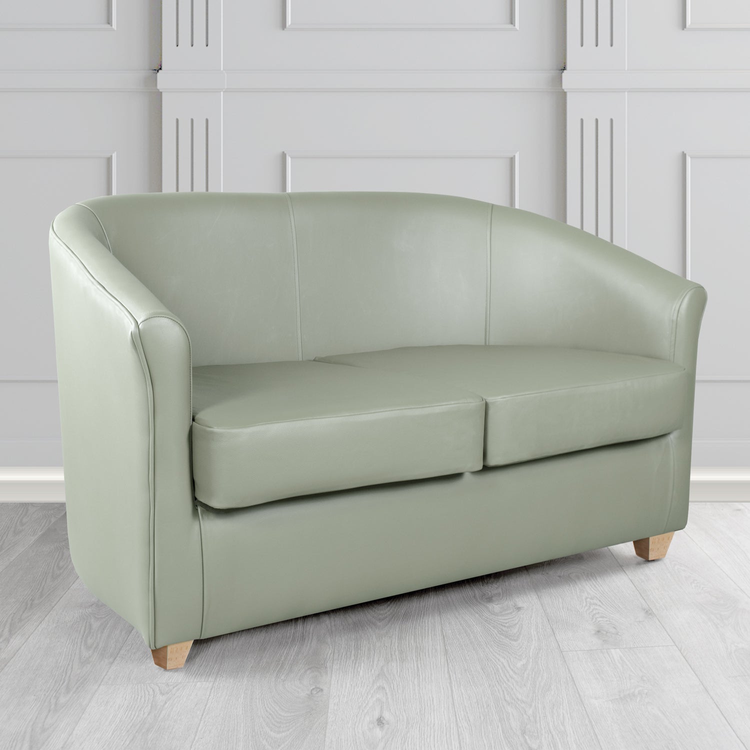 Cannes 2 Seater Tub Sofa in Crest Leather Shelly Crib 5 Genuine Leather