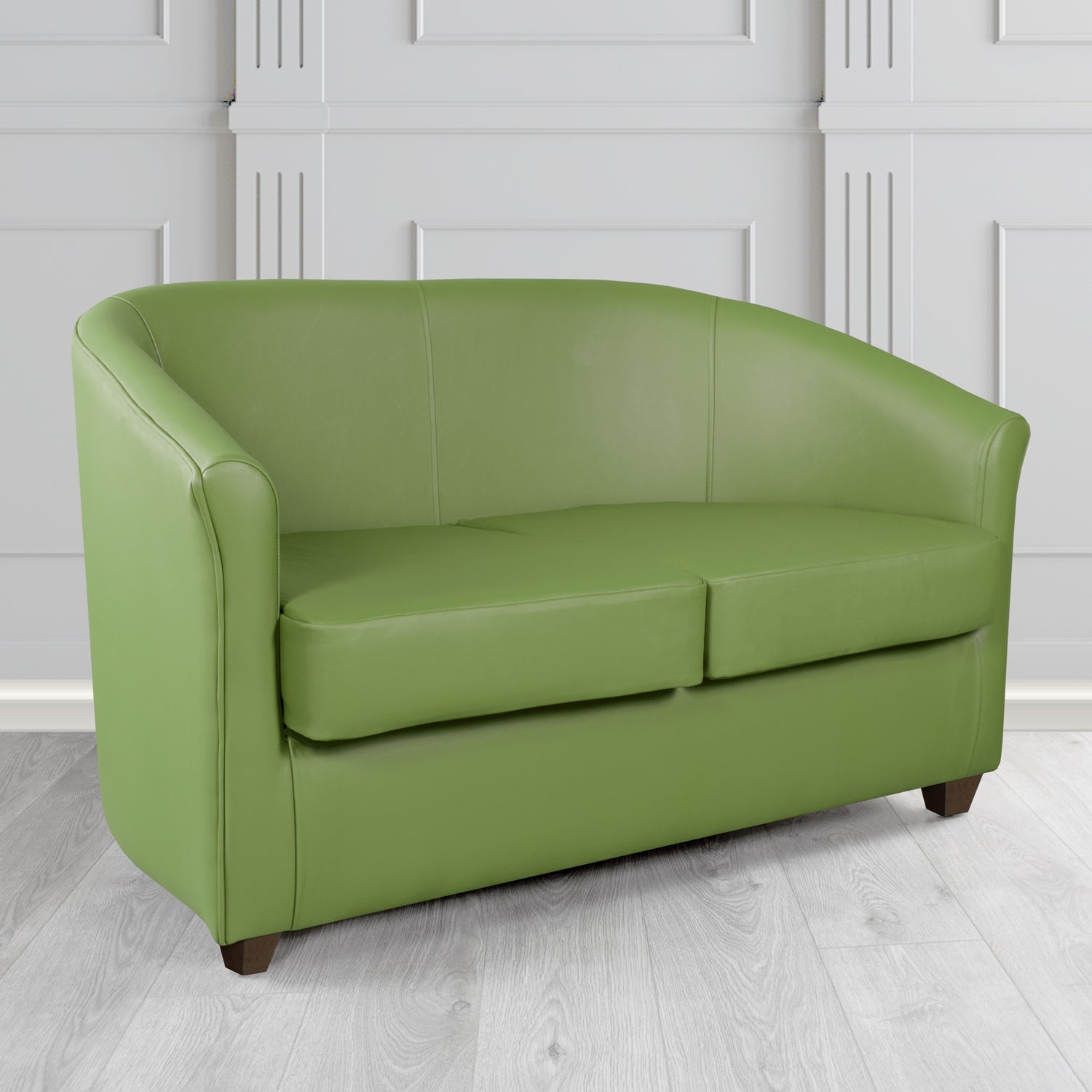 Cannes 2 Seater Tub Sofa in Crest Leather Shelly Crib 5 Genuine Leather