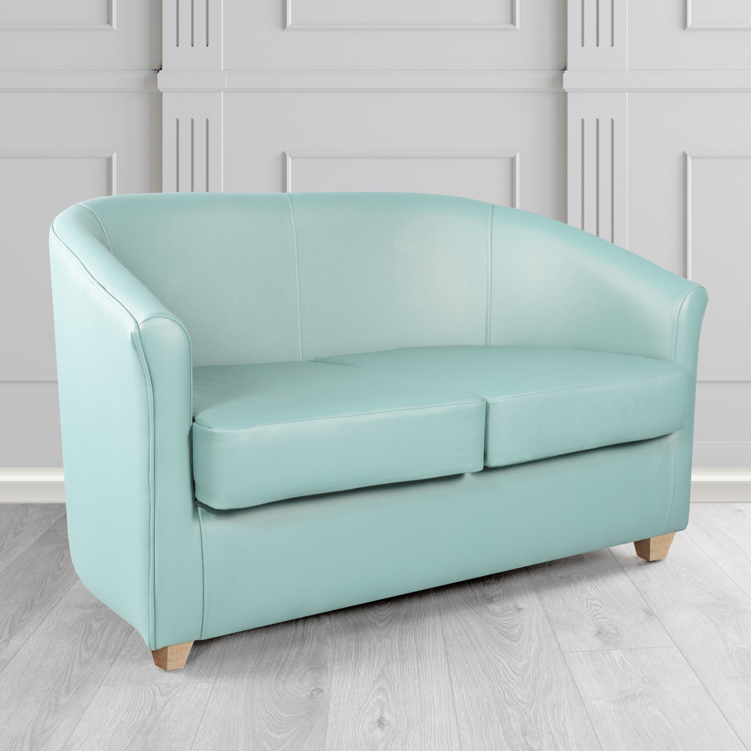 Cannes 2 Seater Tub Sofa in Crest Leather Shelly Crib 5 Genuine Leather