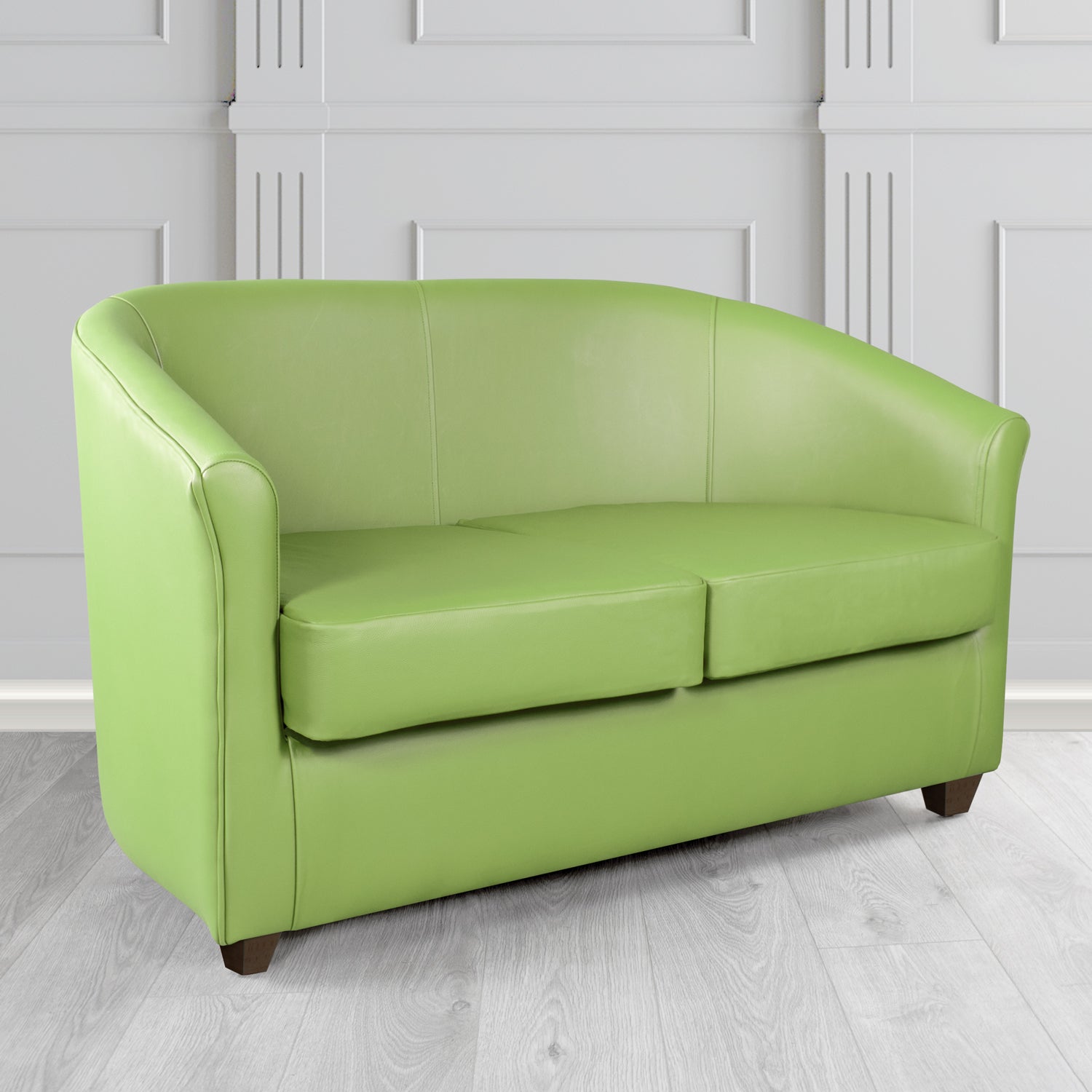 Cannes 2 Seater Tub Sofa in Crest Leather Shelly Crib 5 Genuine Leather