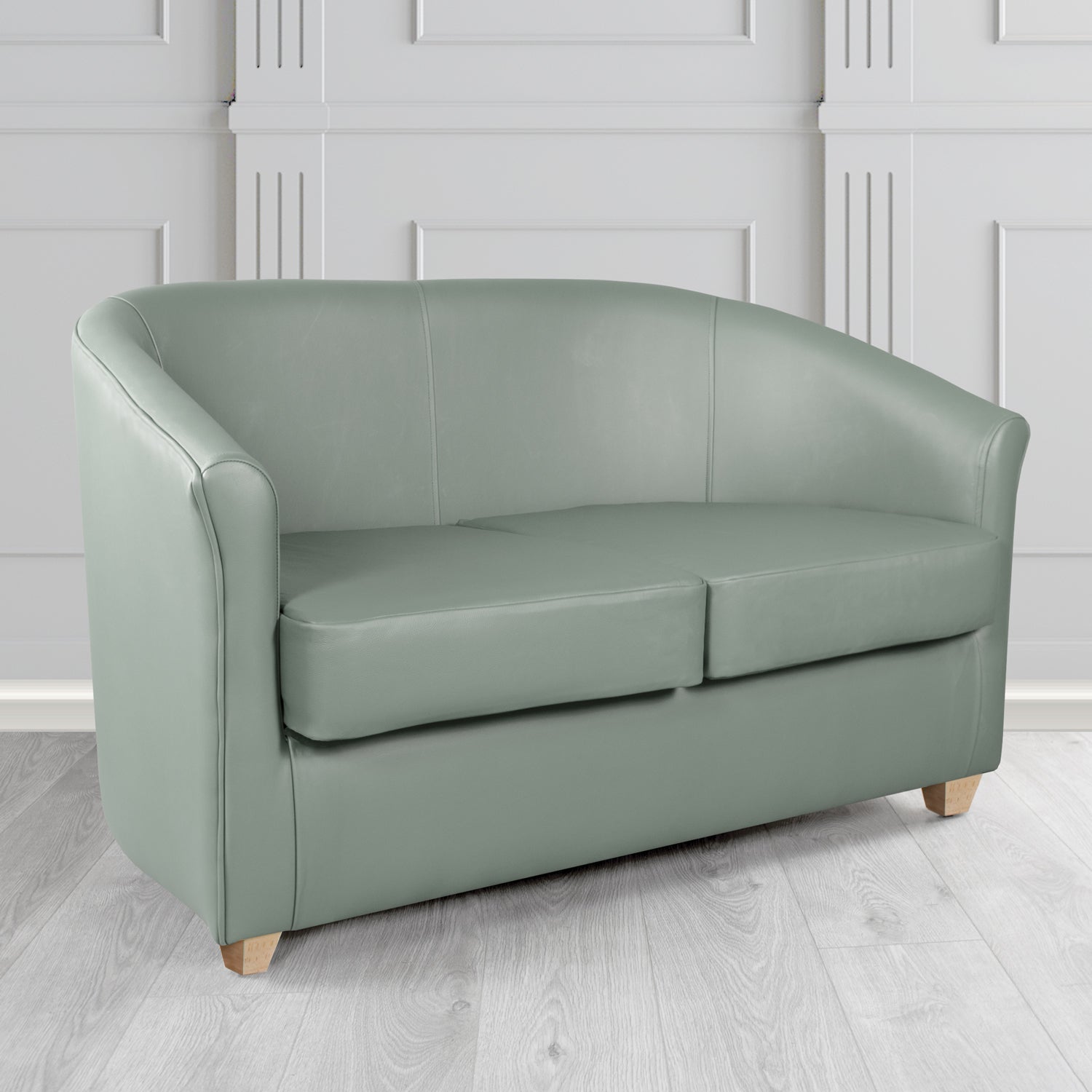 Cannes 2 Seater Tub Sofa in Crest Leather Shelly Crib 5 Genuine Leather