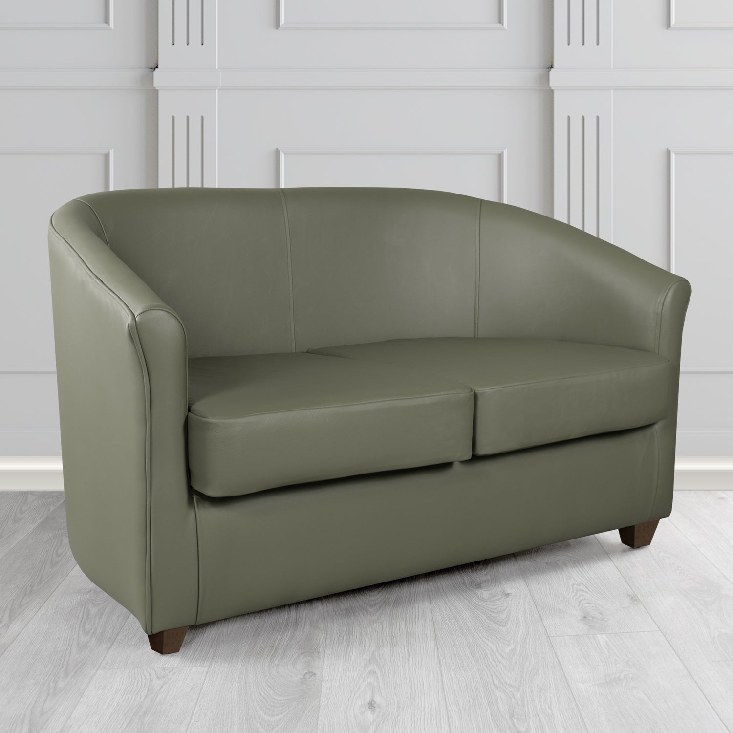 Cannes 2 Seater Tub Sofa in Crest Leather Shelly Crib 5 Genuine Leather