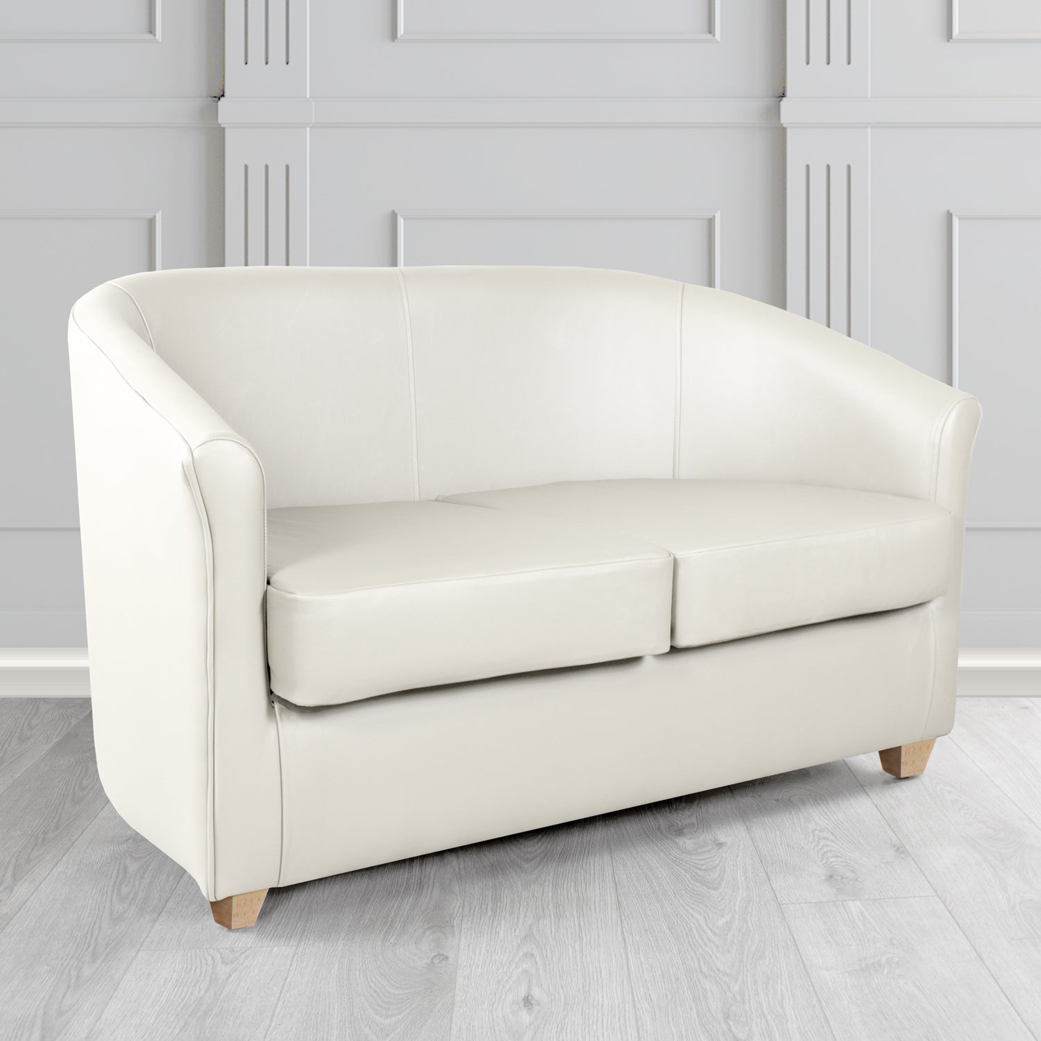 Cannes 2 Seater Tub Sofa in Crest Leather Shelly Crib 5 Genuine Leather