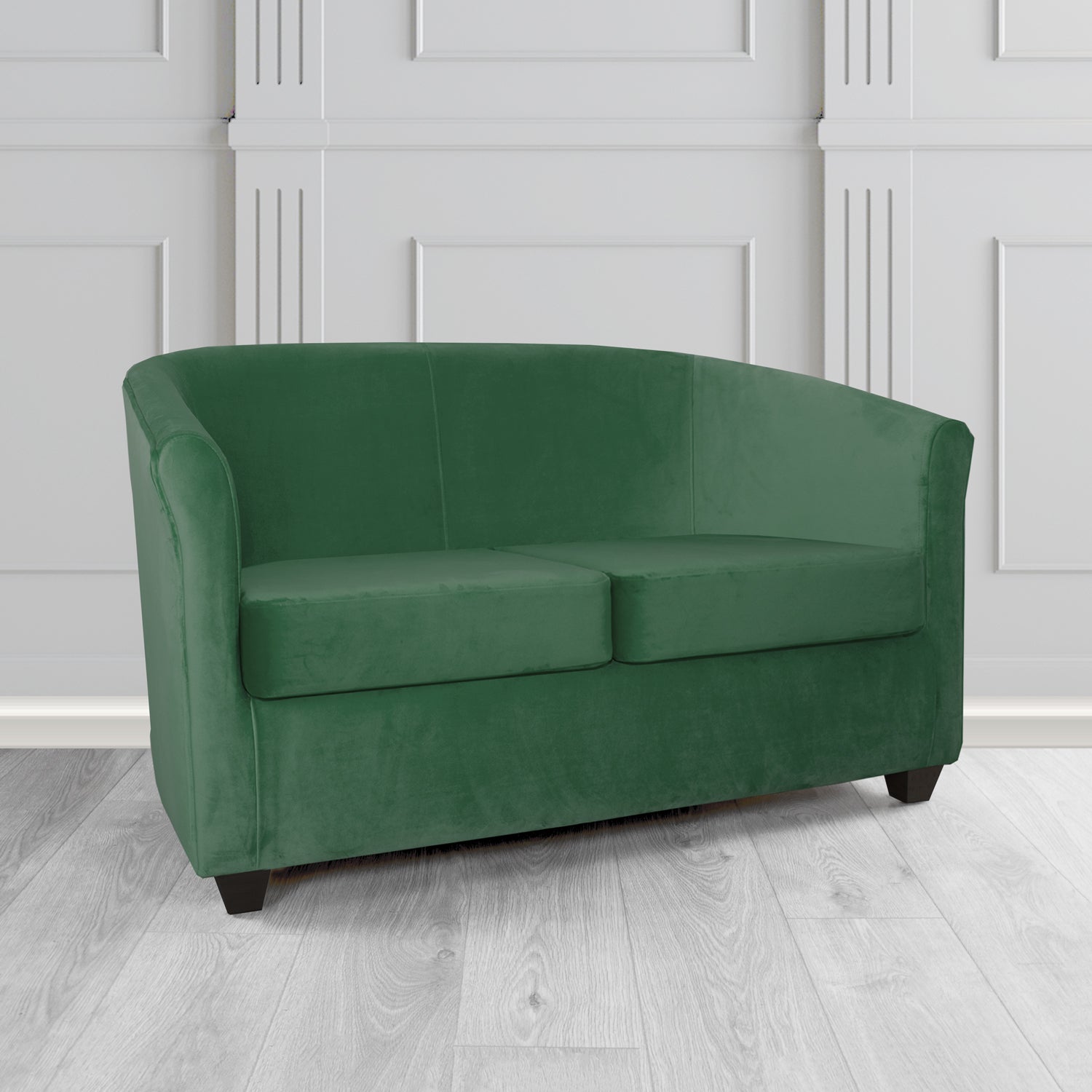 Cannes 2 Seater Tub Sofa in Zinc Textile Z Suede Crib 5 Faux Suede Fabric