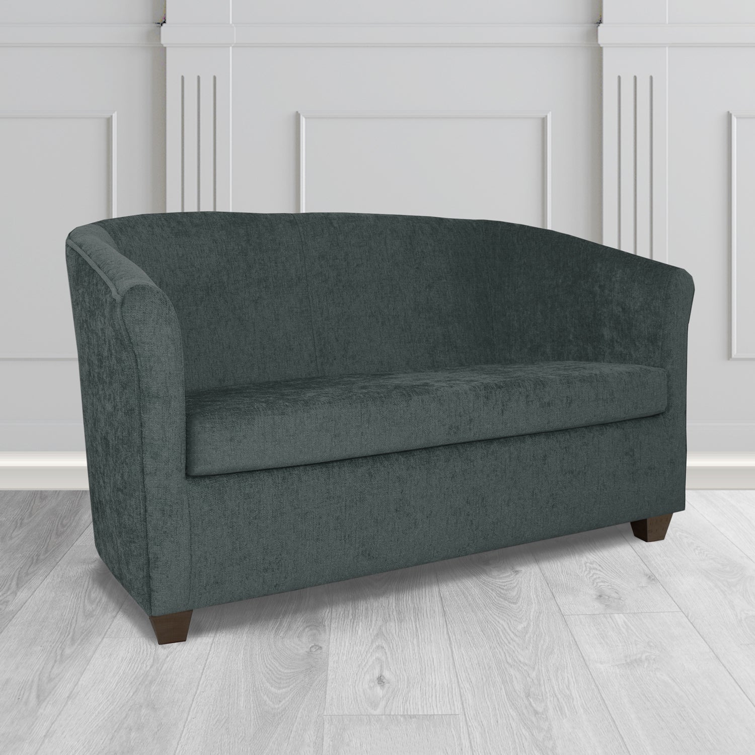 Cannes 2 Seater Tub Sofa in Como Plain Chenille Fabric