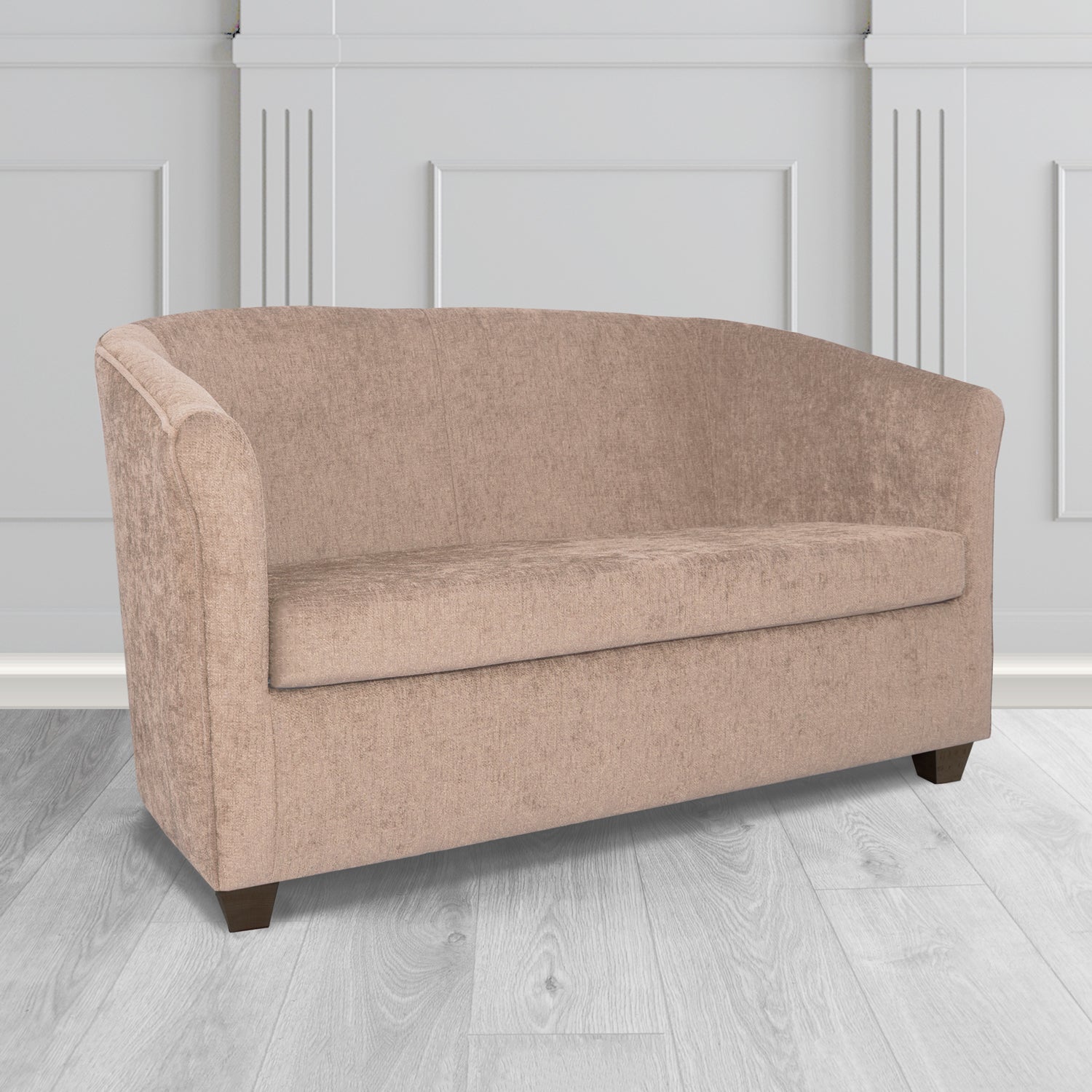 Cannes 2 Seater Tub Sofa in Como Plain Chenille Fabric