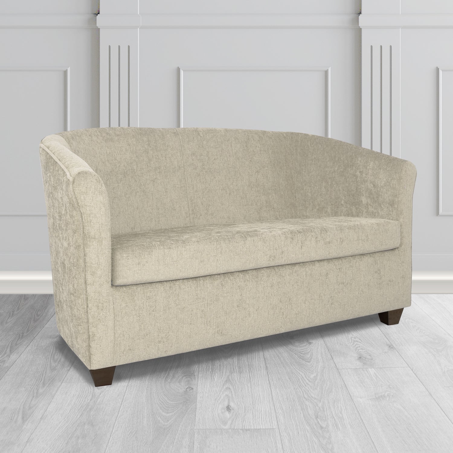 Cannes 2 Seater Tub Sofa in Como Plain Chenille Fabric