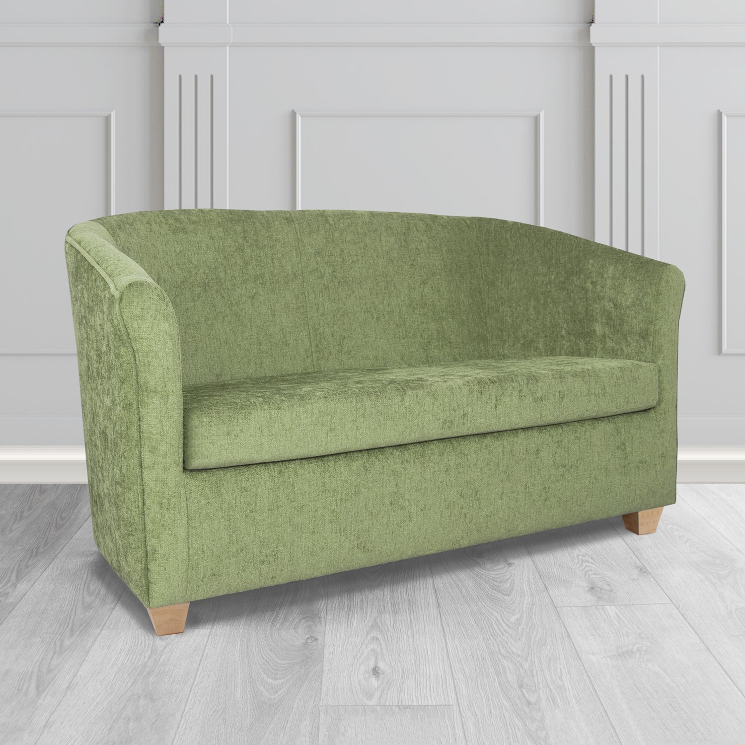 Cannes 2 Seater Tub Sofa in Como Plain Chenille Fabric
