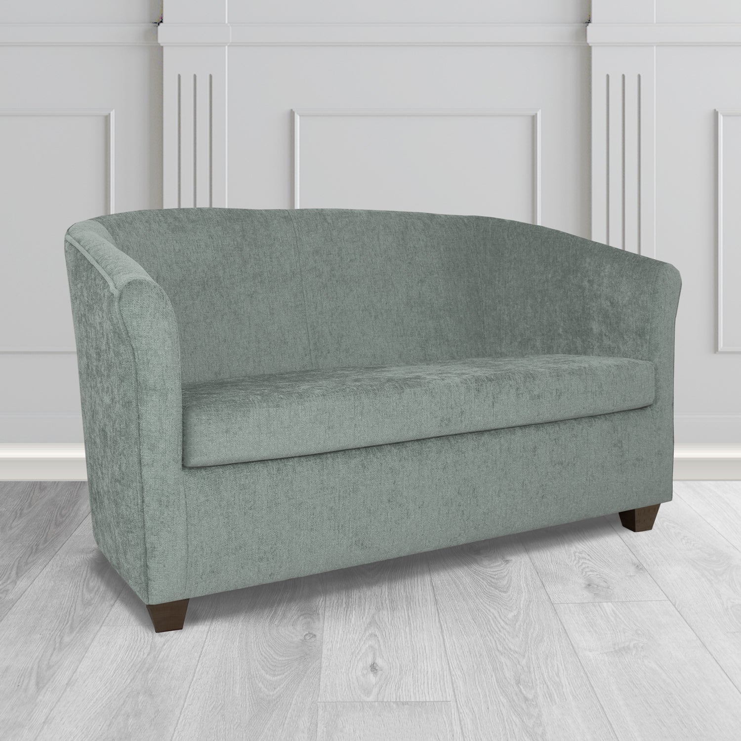 Cannes 2 Seater Tub Sofa in Como Plain Chenille Fabric
