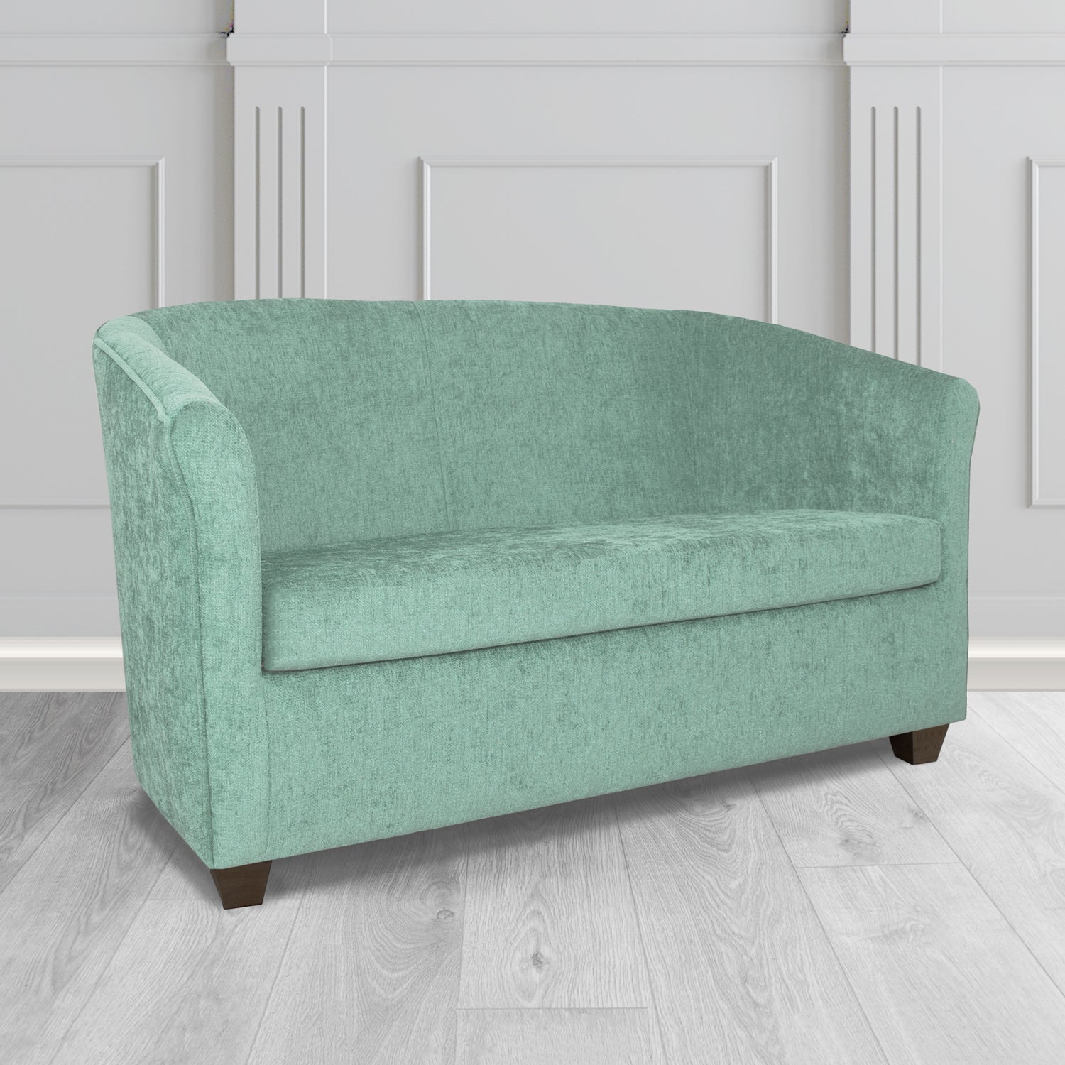 Cannes 2 Seater Tub Sofa in Como Plain Chenille Fabric