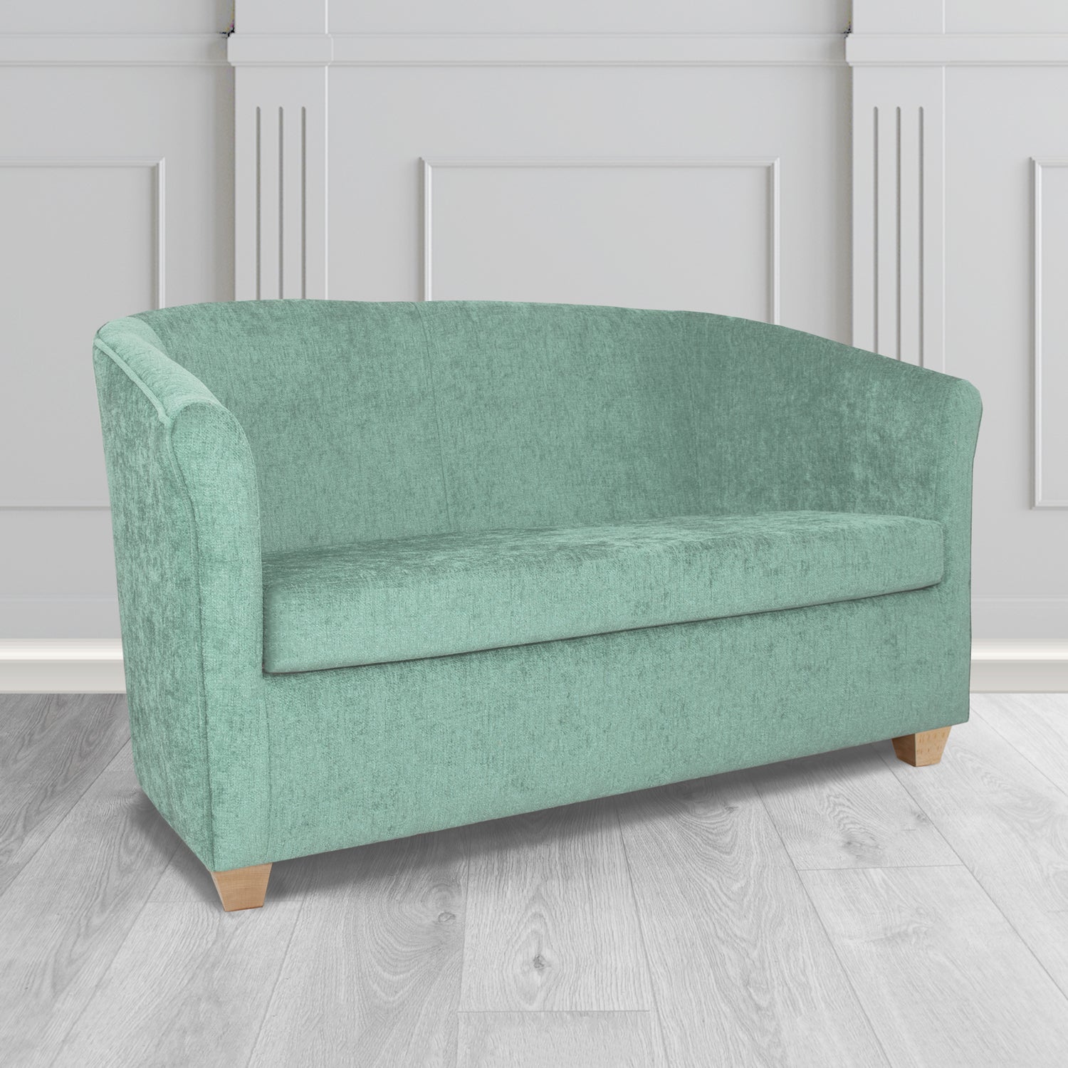 Cannes 2 Seater Tub Sofa in Como Plain Chenille Fabric