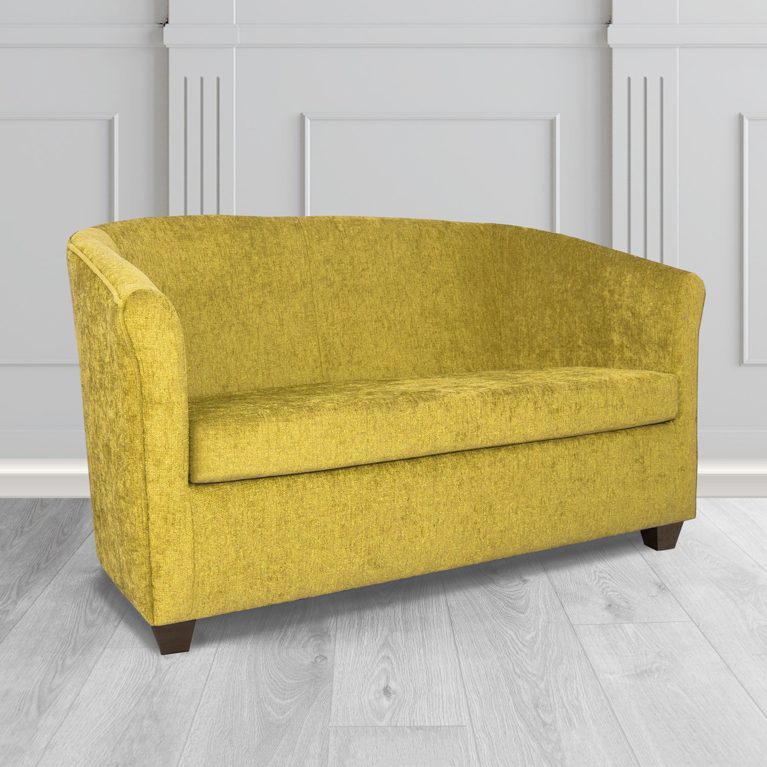 Cannes 2 Seater Tub Sofa in Como Plain Chenille Fabric