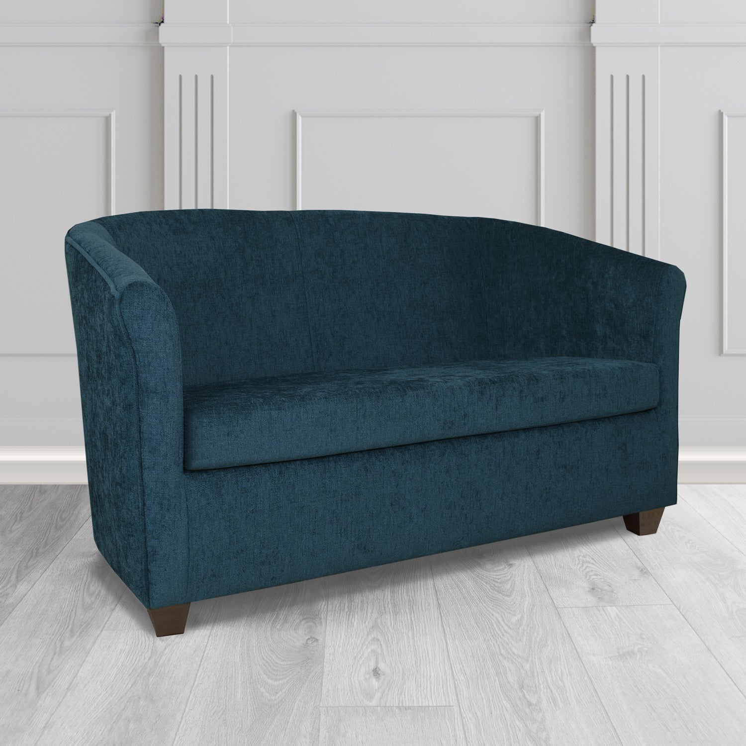 Cannes 2 Seater Tub Sofa in Como Plain Chenille Fabric