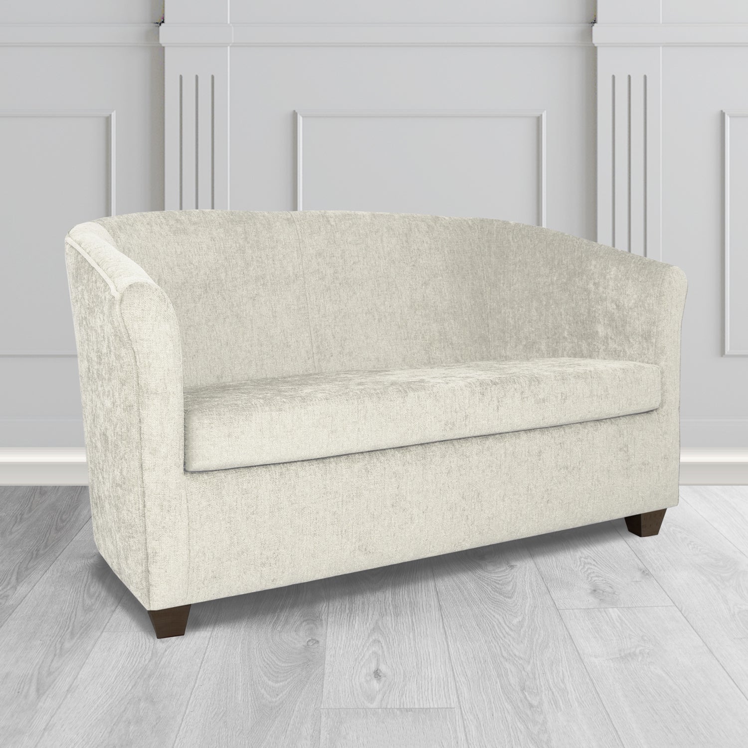 Cannes 2 Seater Tub Sofa in Como Plain Chenille Fabric