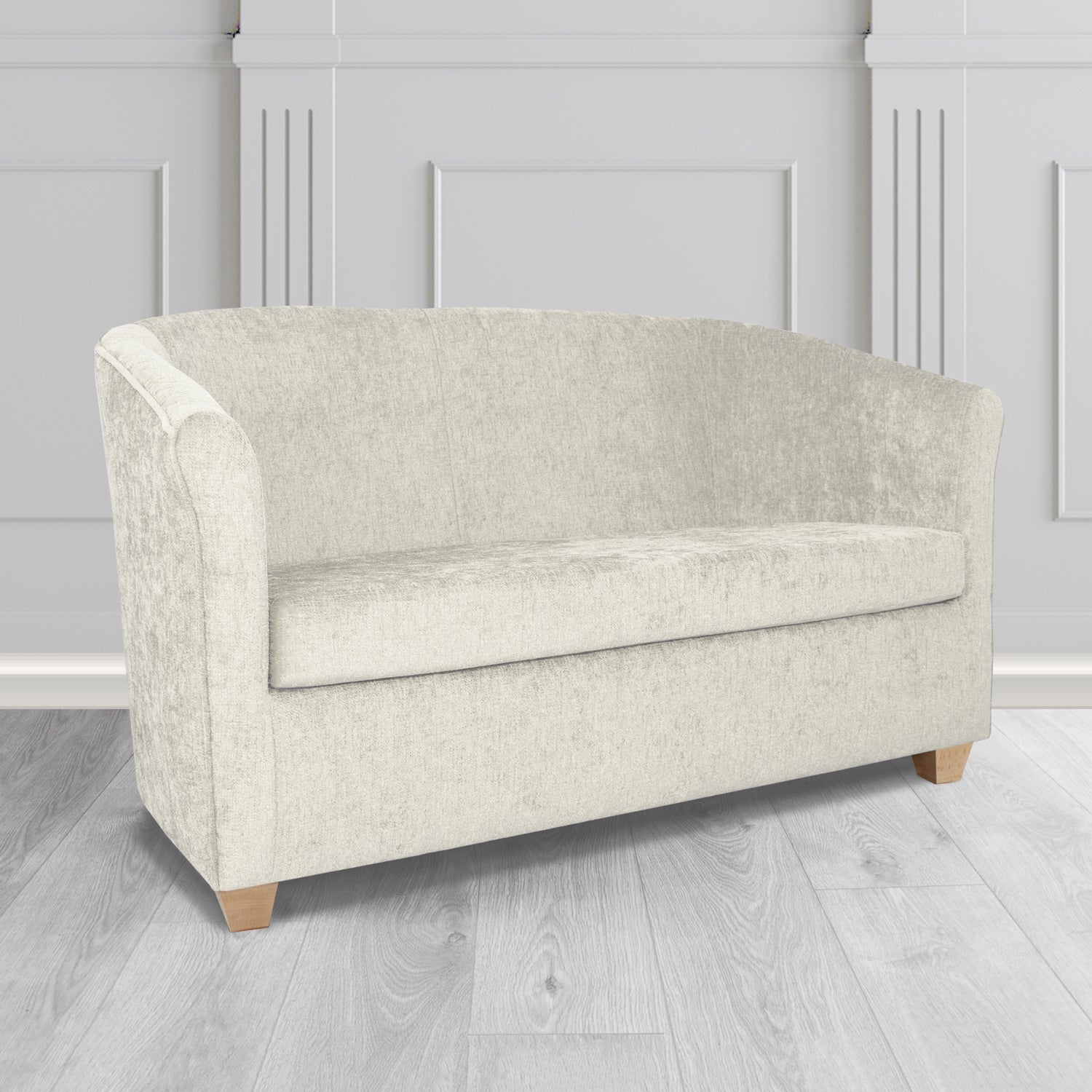 Cannes 2 Seater Tub Sofa in Como Plain Chenille Fabric