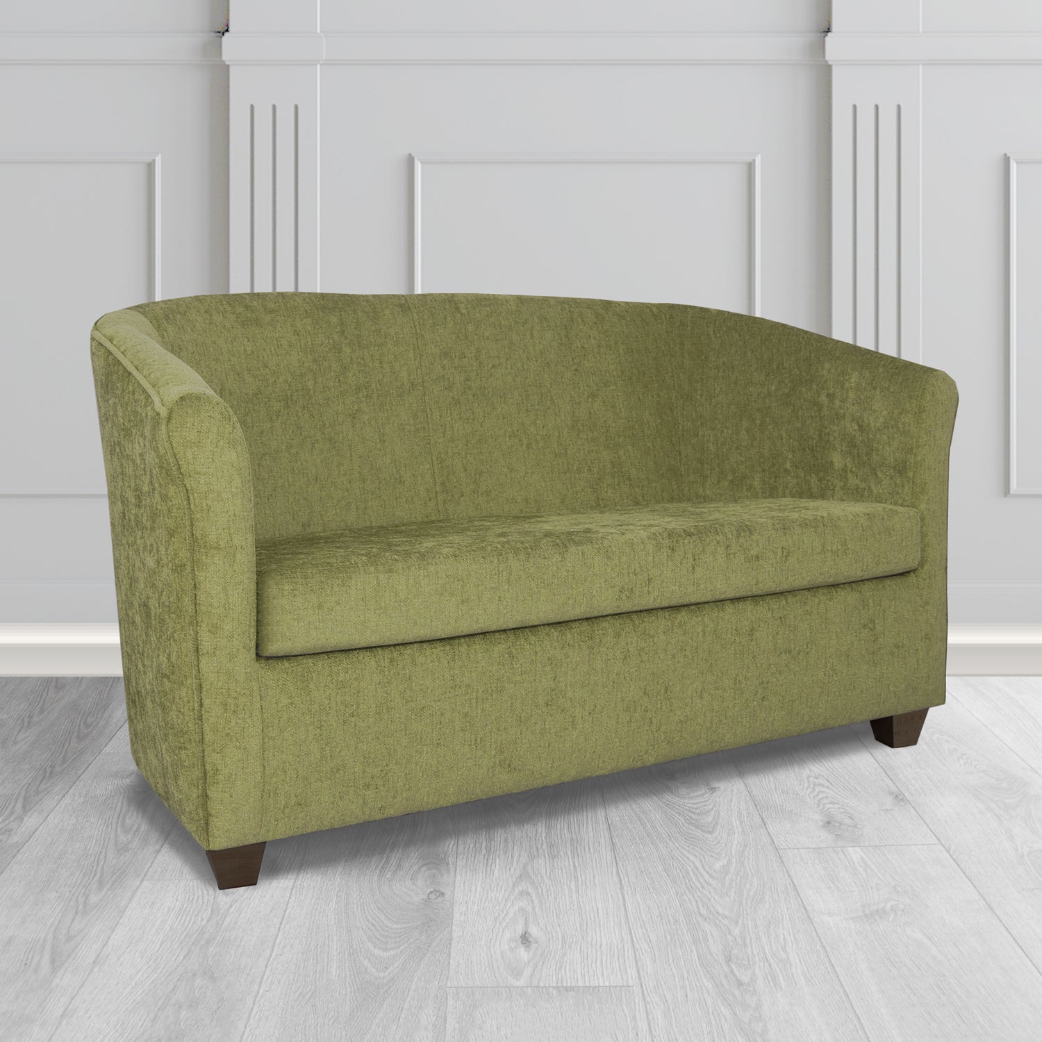 Cannes 2 Seater Tub Sofa in Como Plain Chenille Fabric
