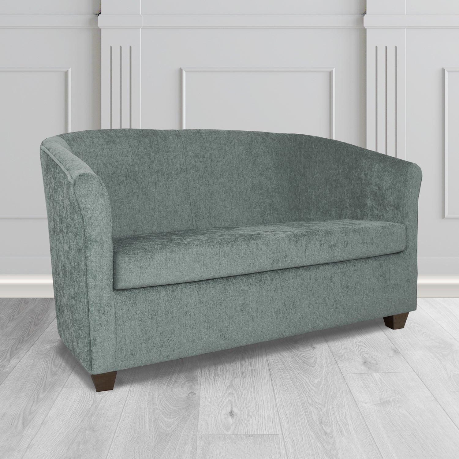 Cannes 2 Seater Tub Sofa in Como Plain Chenille Fabric