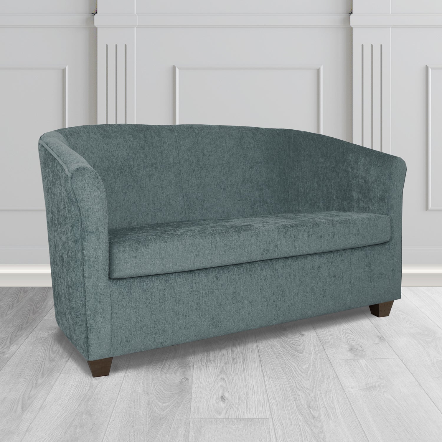 Cannes 2 Seater Tub Sofa in Como Plain Chenille Fabric