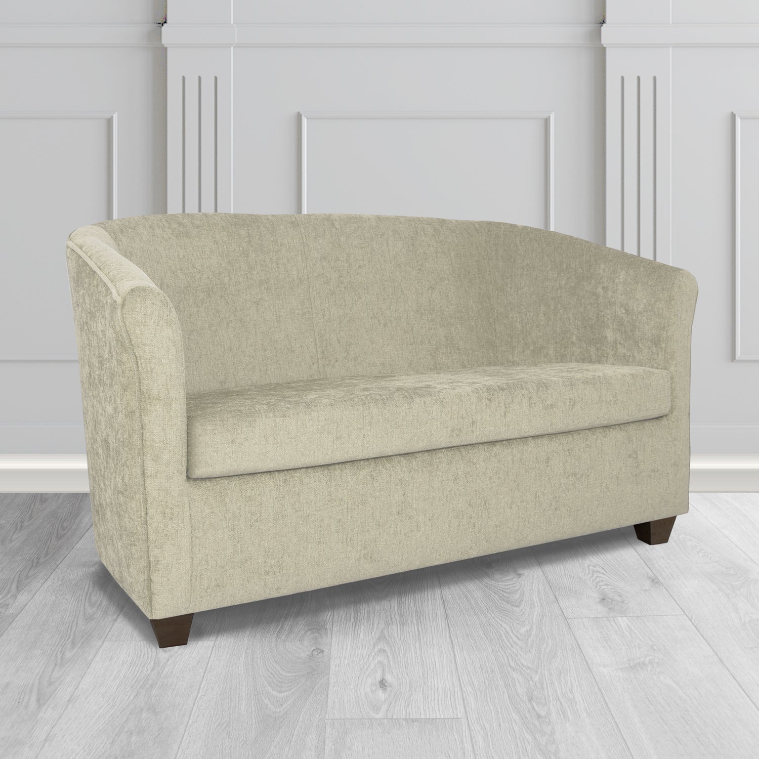 Cannes 2 Seater Tub Sofa in Como Plain Chenille Fabric