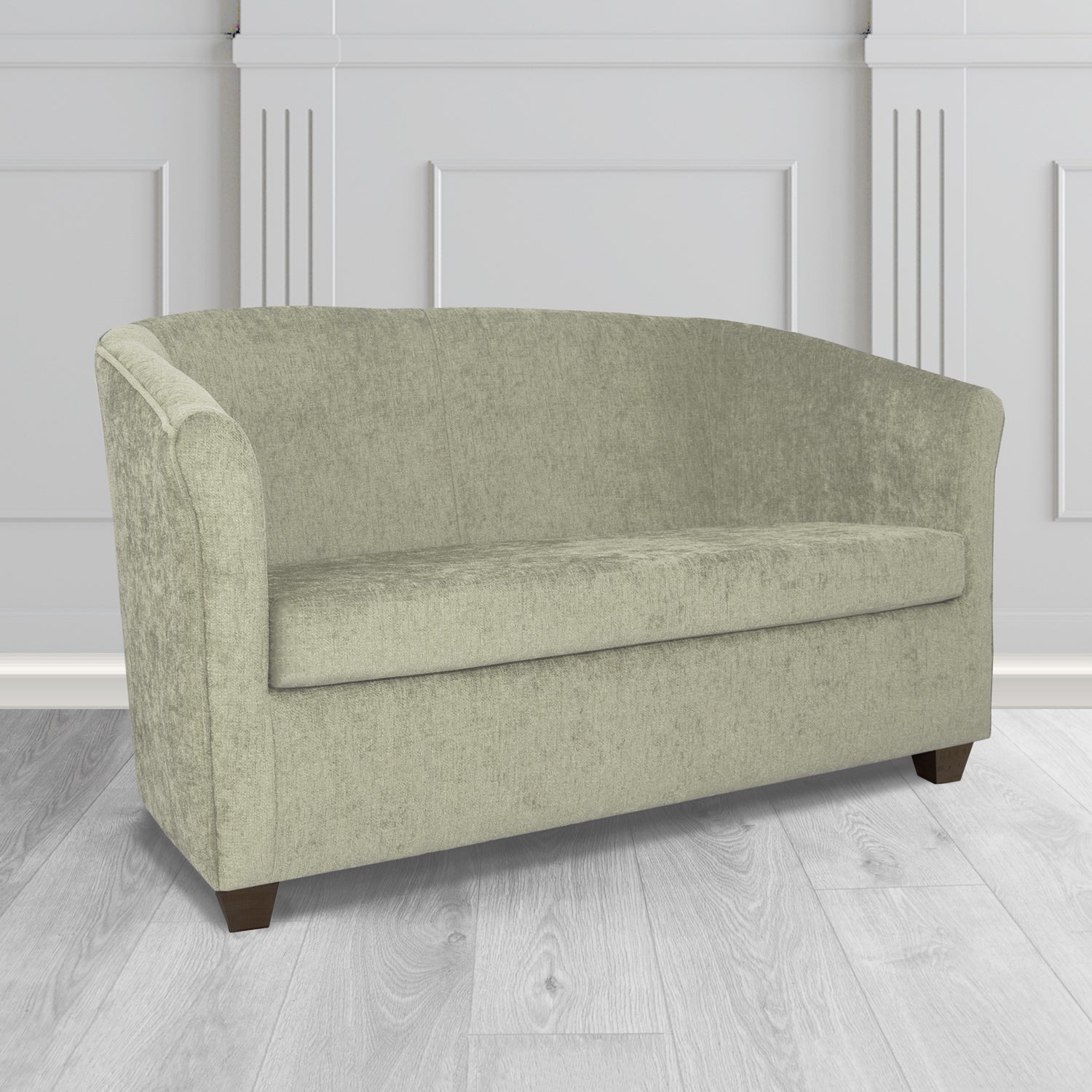 Cannes 2 Seater Tub Sofa in Como Plain Chenille Fabric
