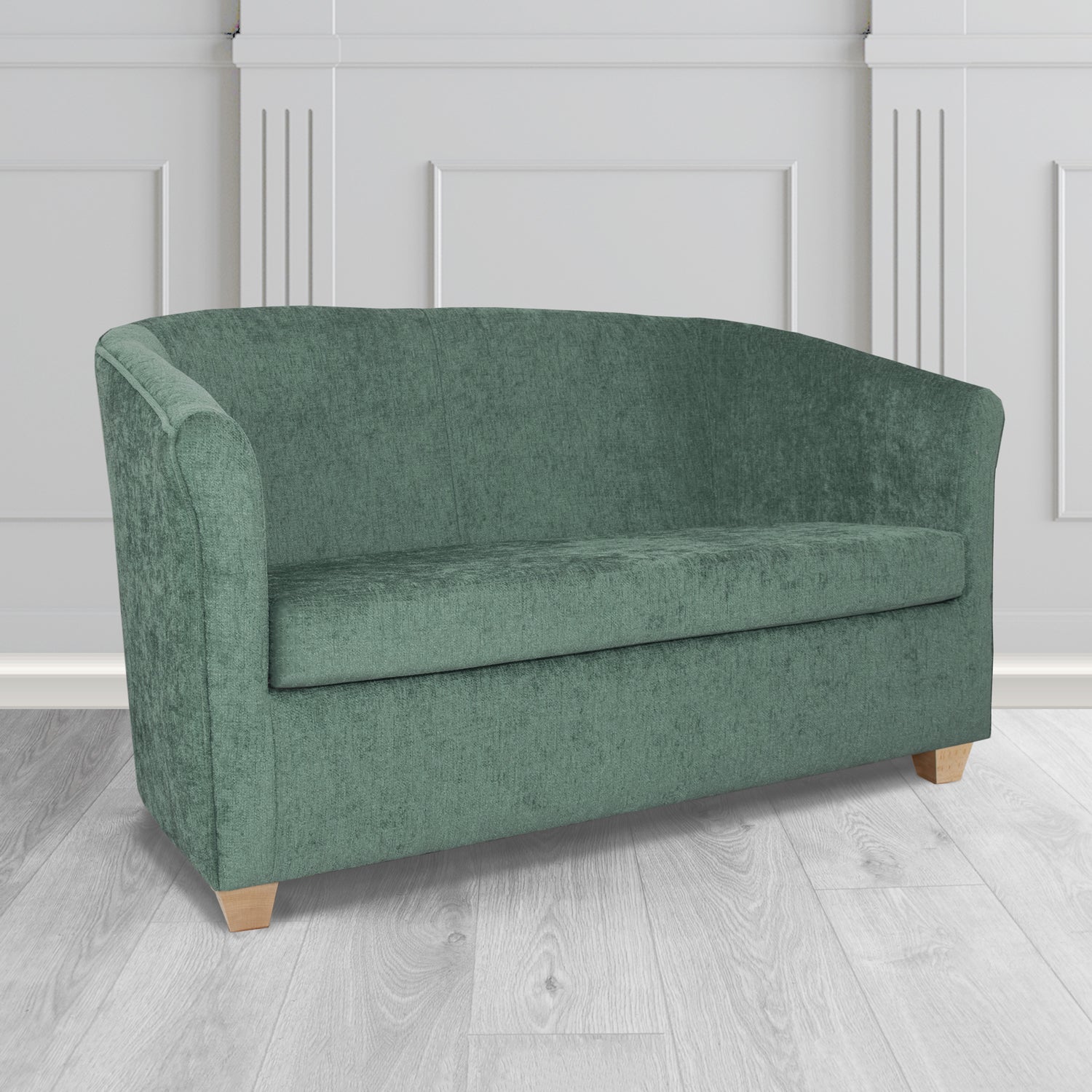 Cannes 2 Seater Tub Sofa in Como Plain Chenille Fabric