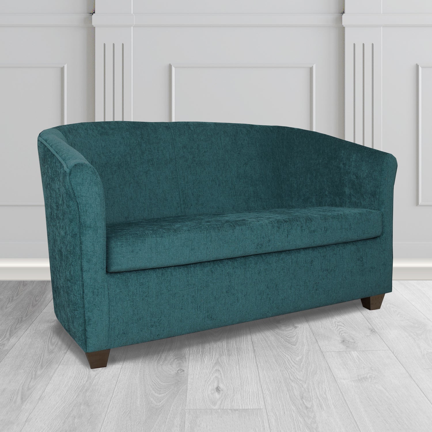 Cannes 2 Seater Tub Sofa in Como Plain Chenille Fabric