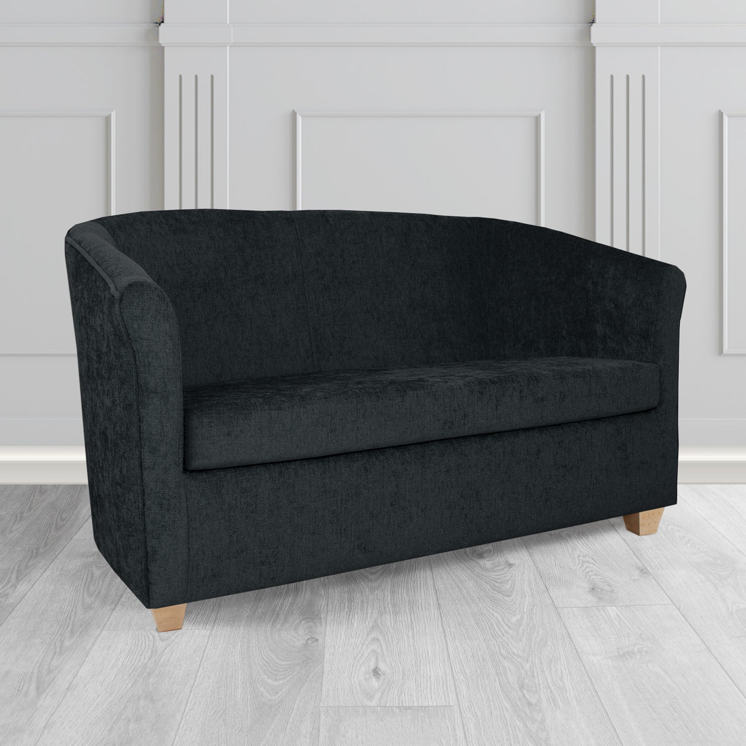 Cannes 2 Seater Tub Sofa in Como Plain Chenille Fabric