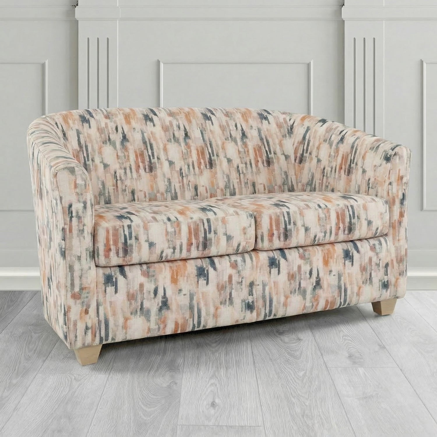 Cannes 2 Seater Tub Sofa in Fryett's Aura Abstract Pattern Fabric