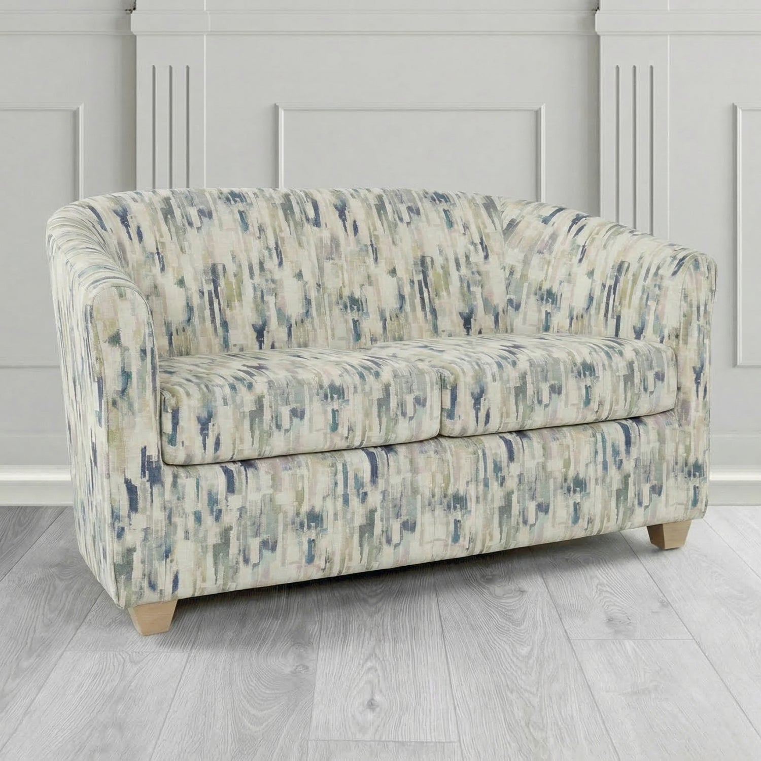 Cannes 2 Seater Tub Sofa in Fryett's Aura Abstract Pattern Fabric