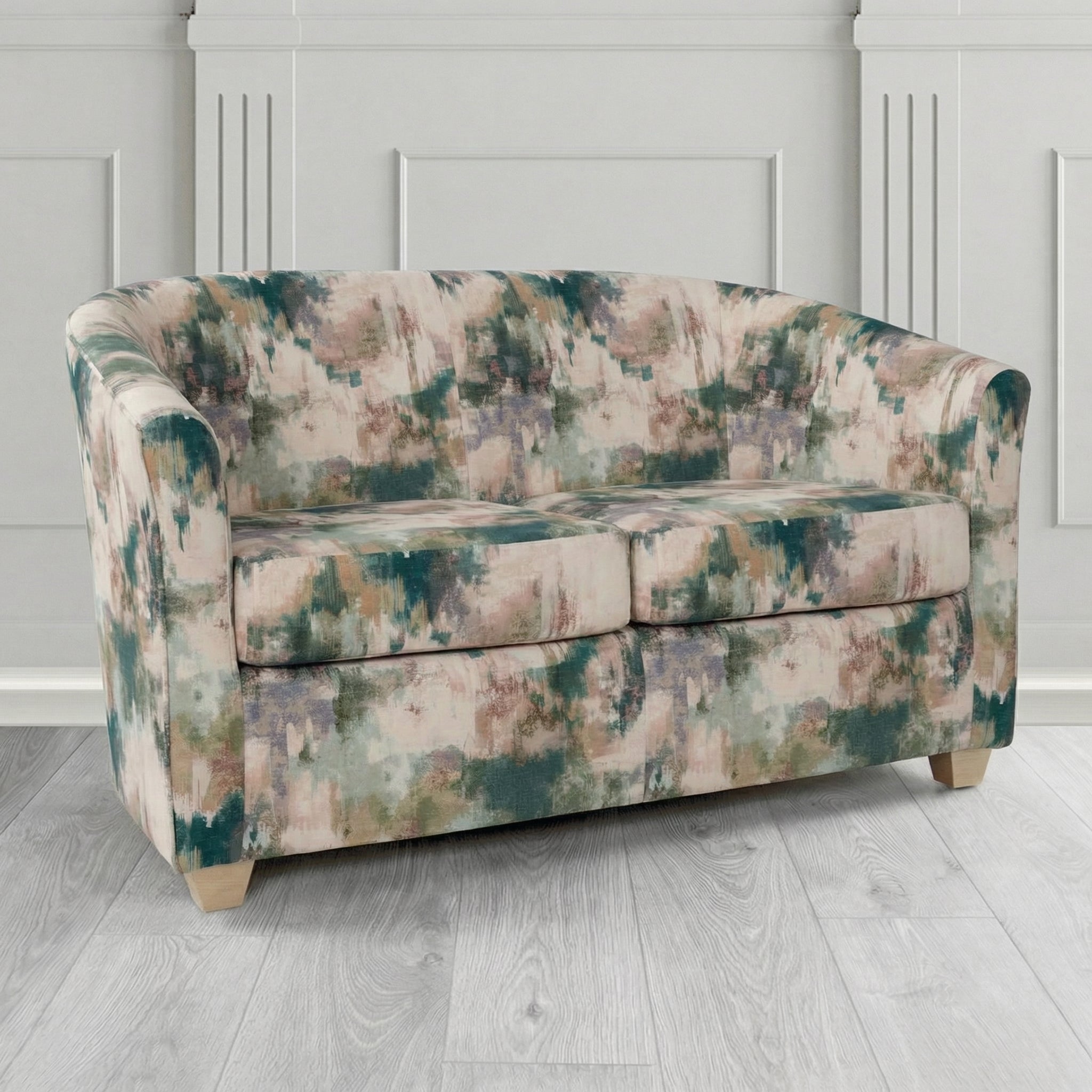 Cannes 2 Seater Tub Sofa in Fryett's Kala Abstract Fabric