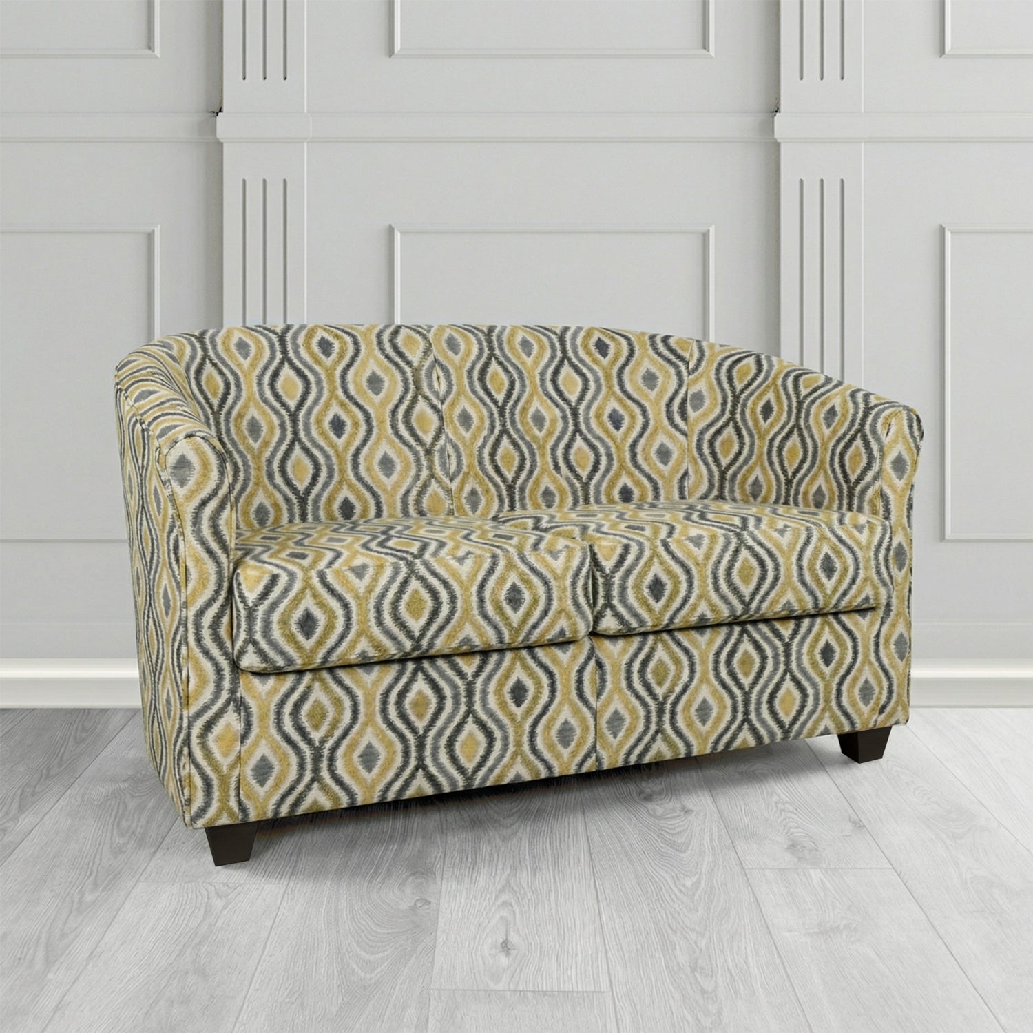 Cannes 2 Seater Tub Sofa in Fryett's Verrusio Geometric Fabric