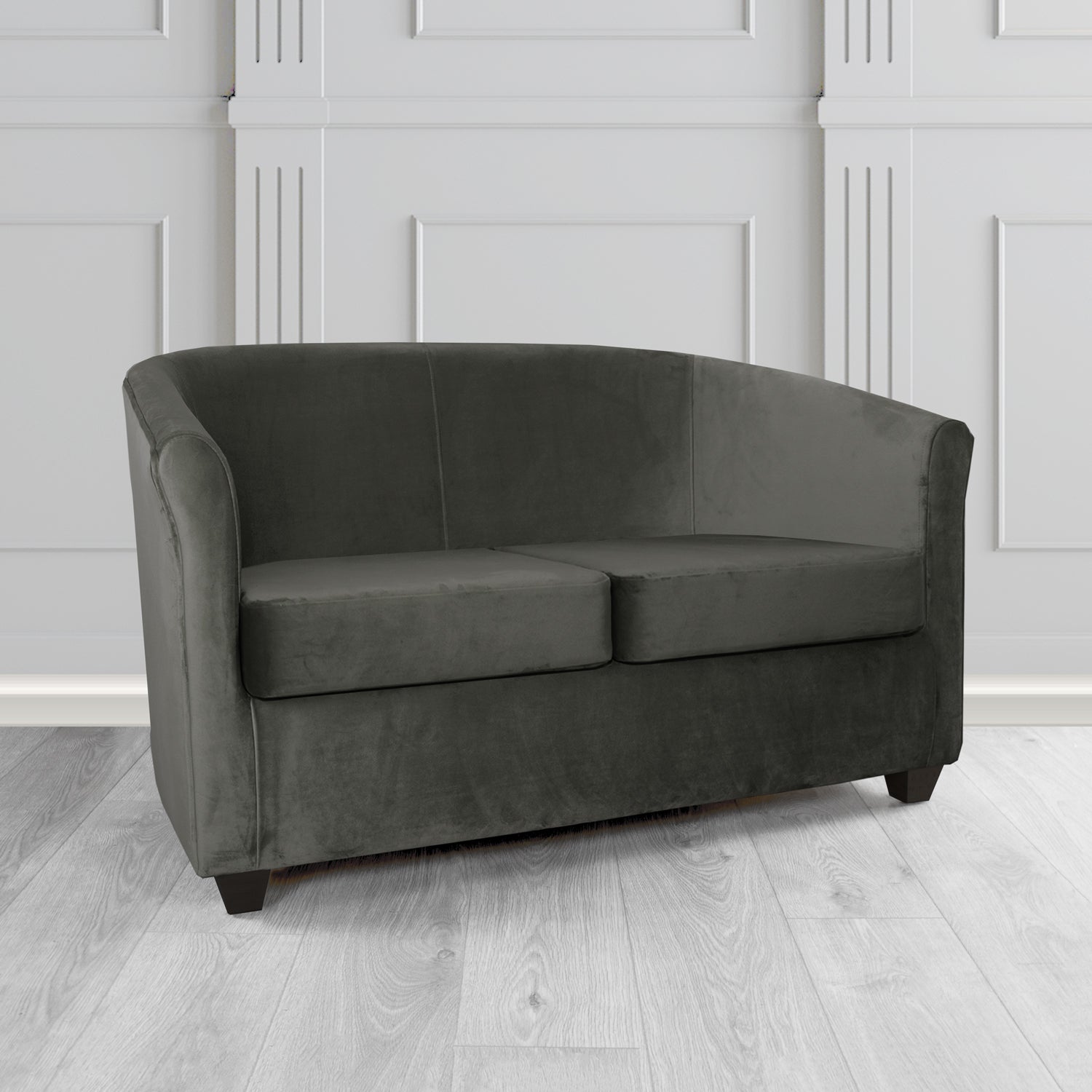 Cannes 2 Seater Tub Sofa in Panaz Fabrics Allure Crib 5 Velvet Fabric