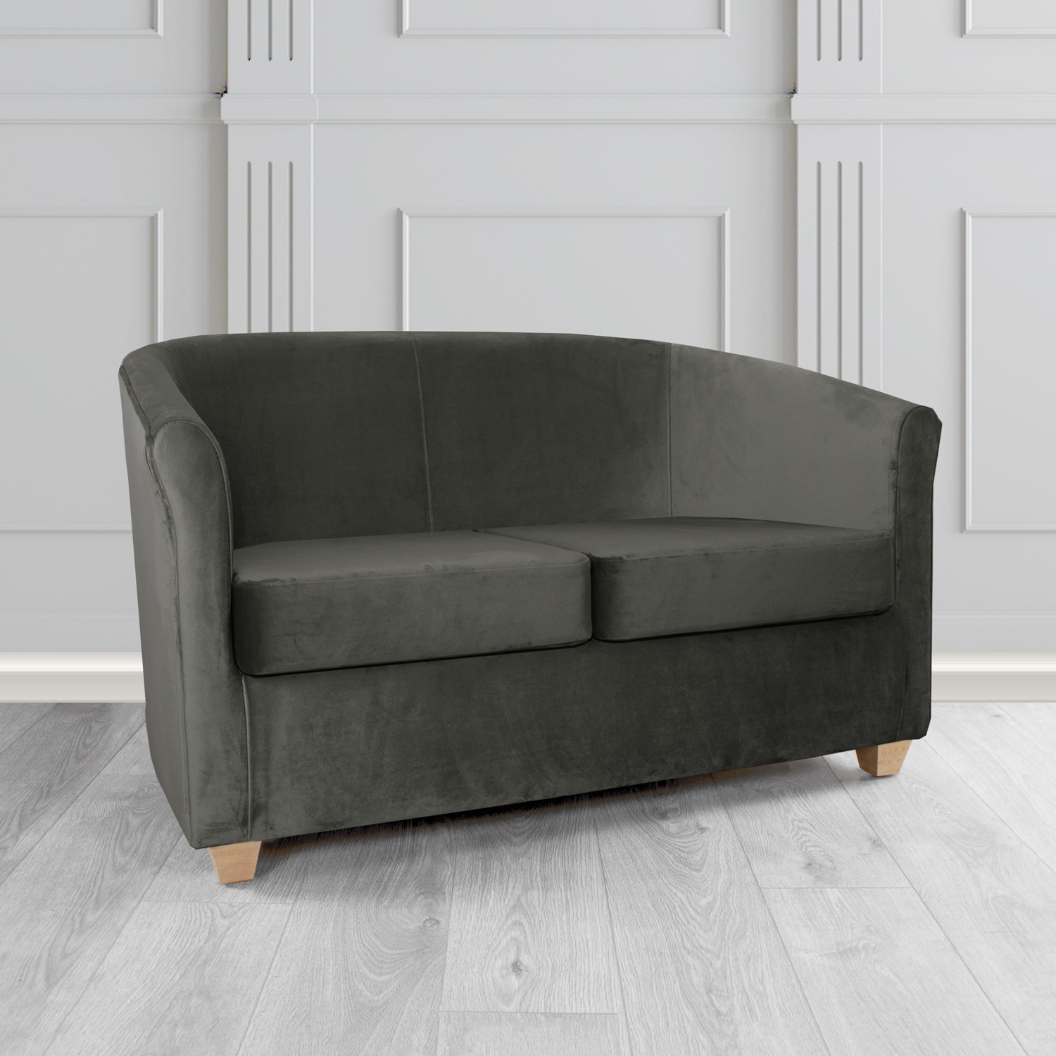 Cannes 2 Seater Tub Sofa in Panaz Fabrics Allure Crib 5 Velvet Fabric